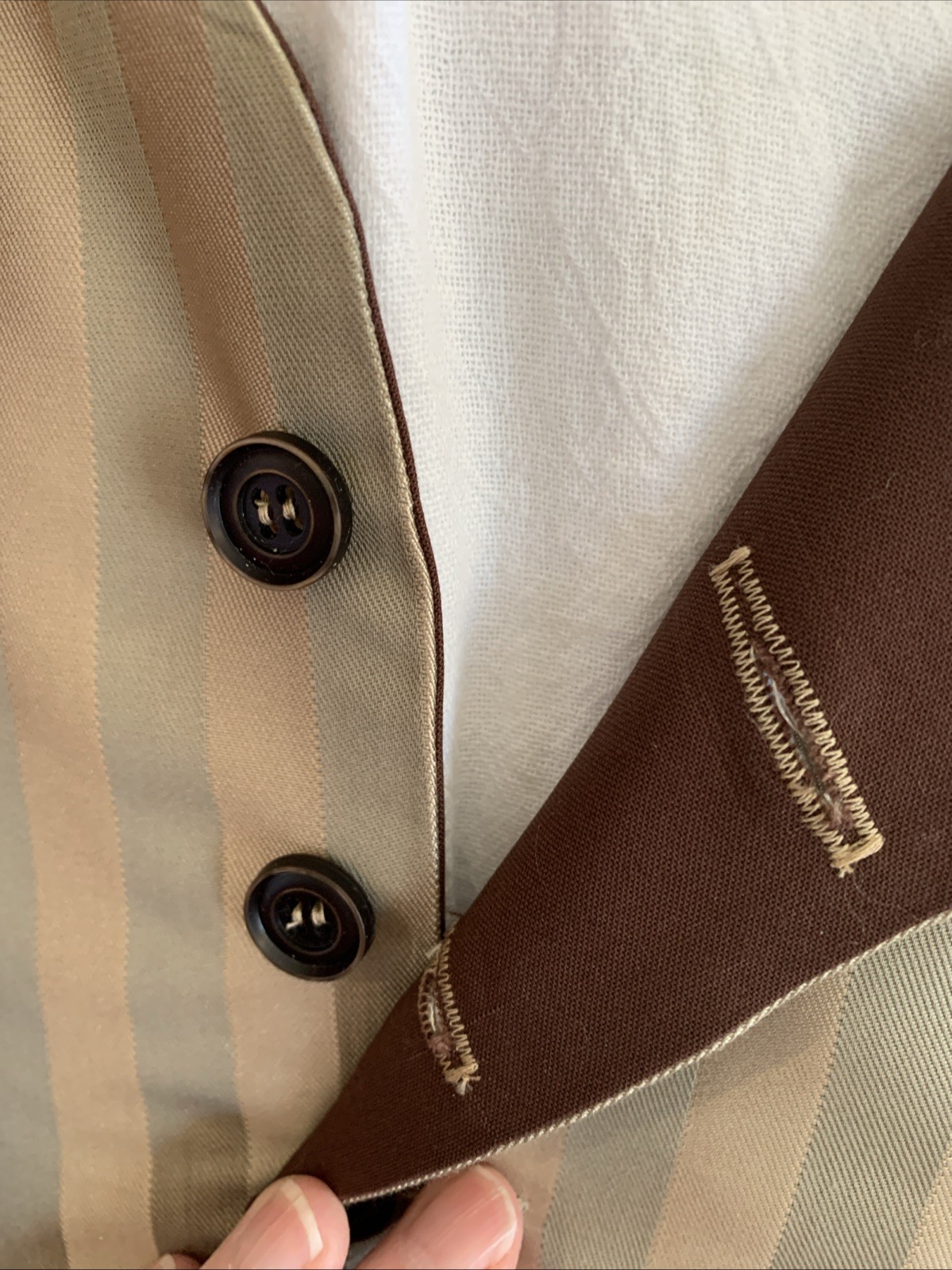 Outlander, Colonial, Rev War, Pirate, 18th C. Lined Striped Vest. LG. (46”) NWOT