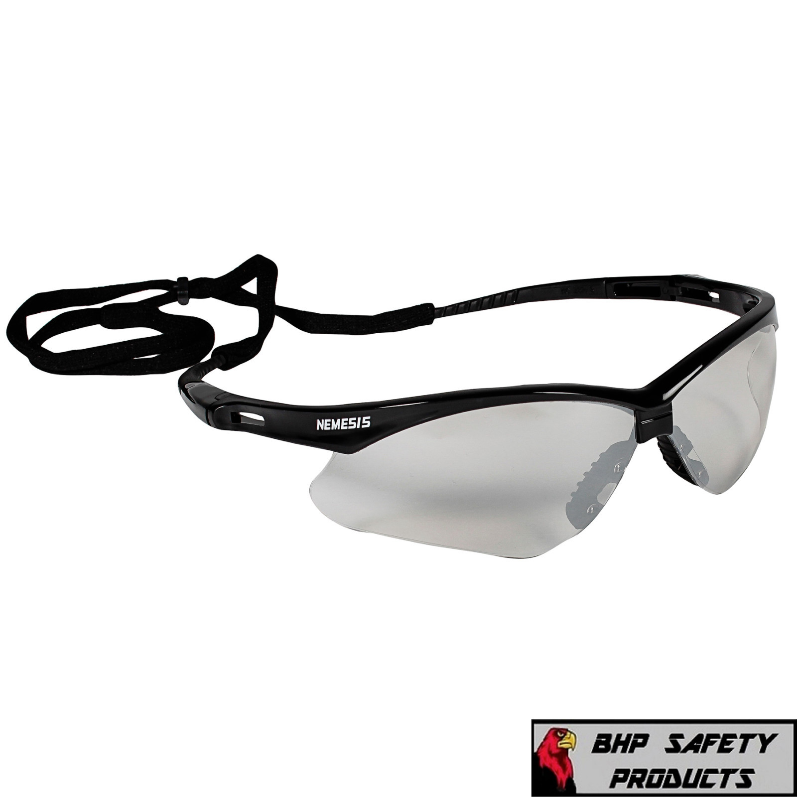 3 PAIR KLEENGUARD NEMESIS SAFETY GLASSES INDOOR/OUTDOOR MIRROR BLACK FRAME 25685