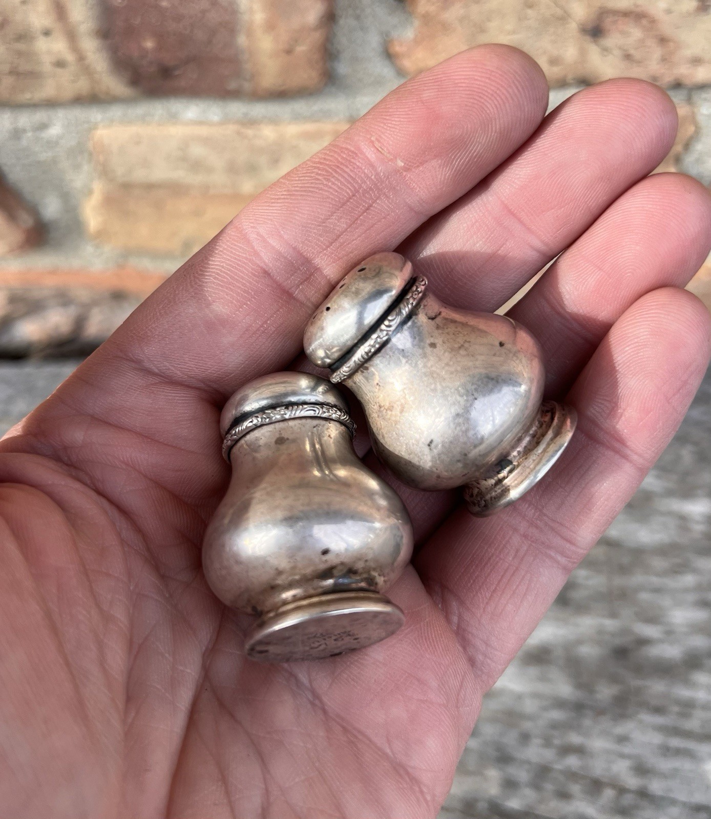 Vintage Lot of 2 Lunt Treasure 756 Sterling Silver Salt Pepper Shakers RLB 38.7G