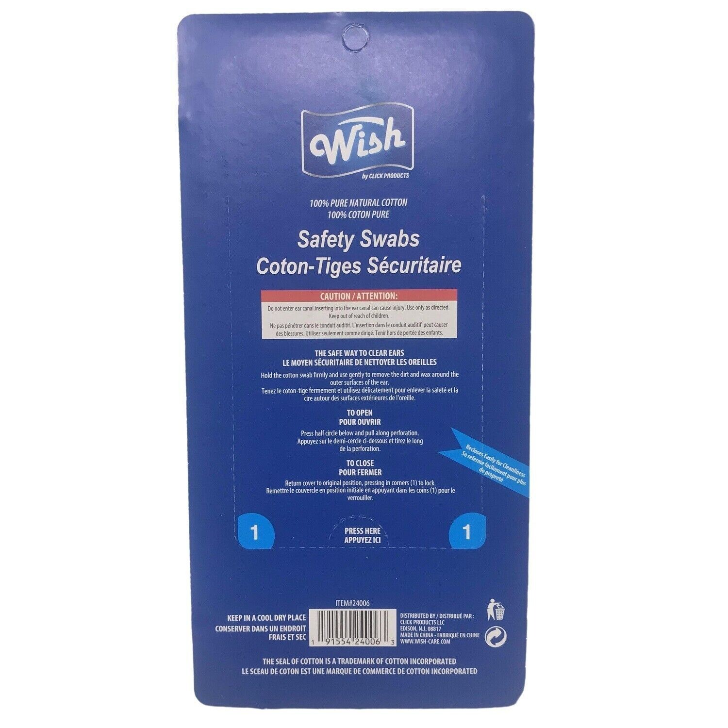 400 Safety Swabs Cotton swab Baby Safe large Cotton Tip for Newborn Babies