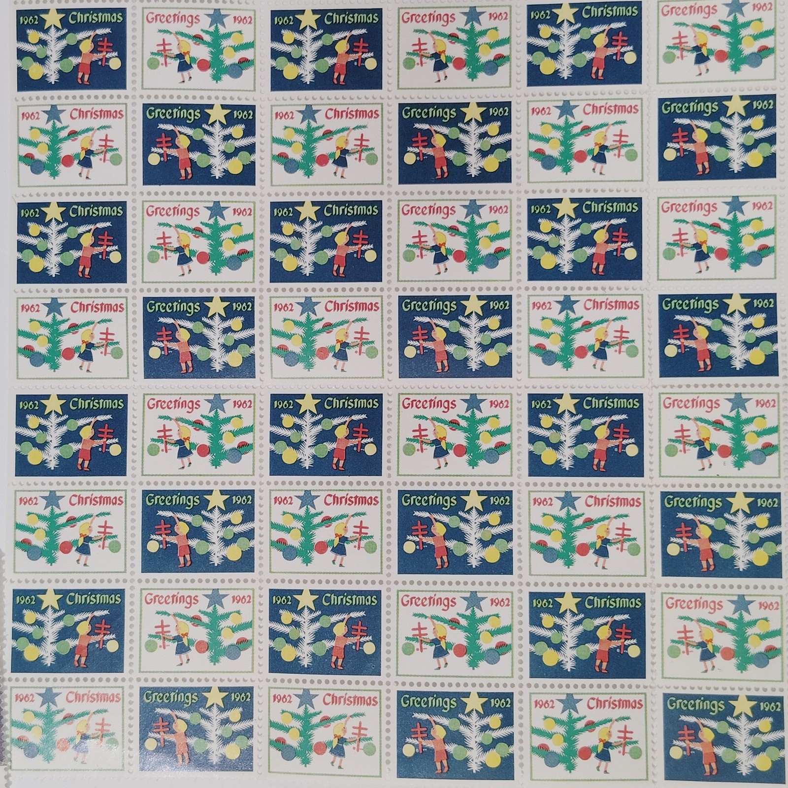 1962 Christmas Stamps (Cinderella), 113 Ct. - Tuberculosis & Resp. Disease Ass'n