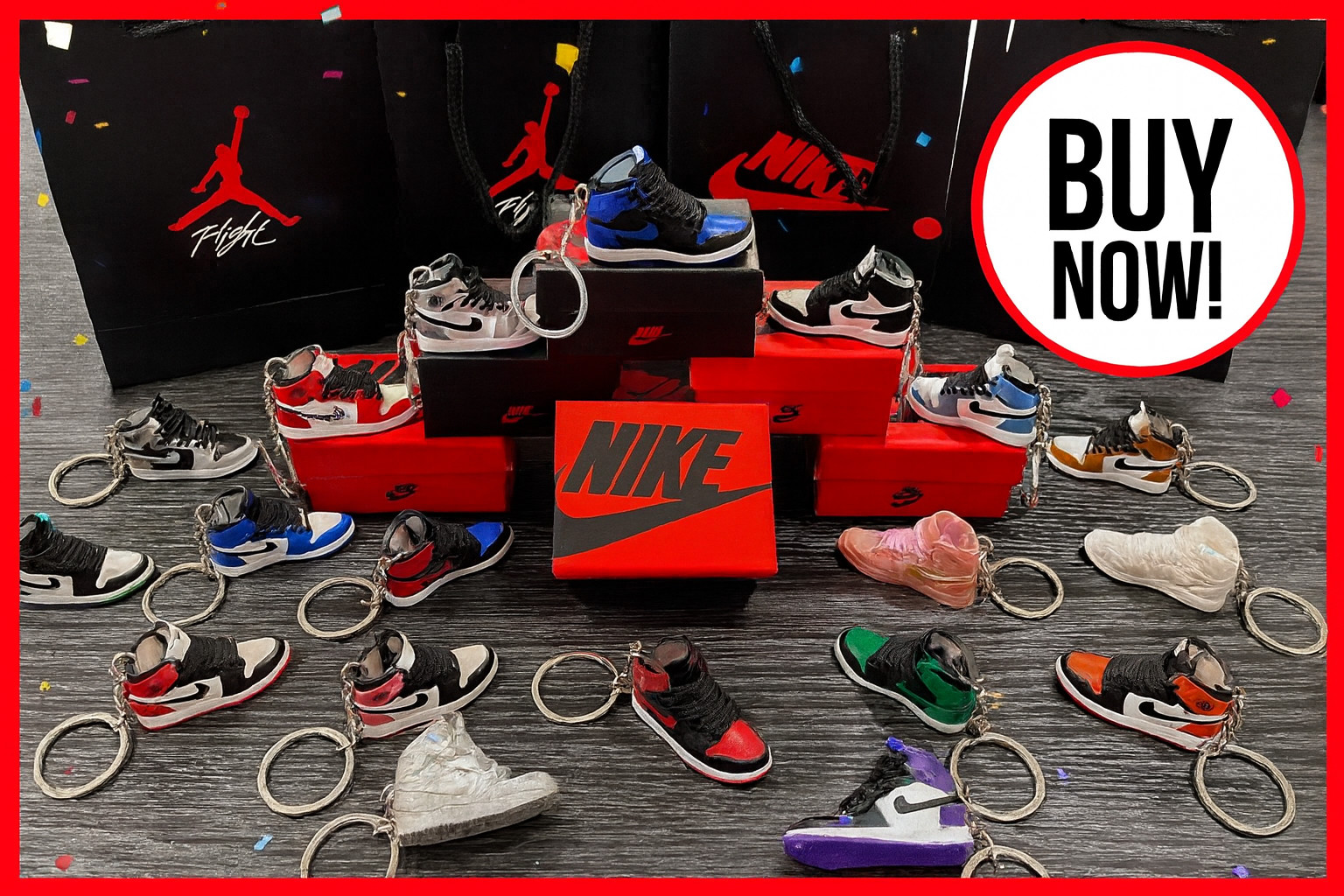 3D Mini Shoe Keychain Sneaker Collectible Gift for Shoe Lovers Sneakerheads