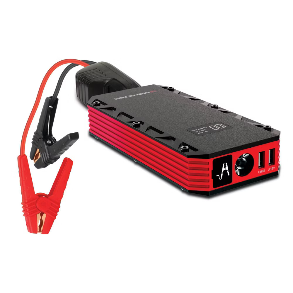 Monster New 8000mah Jump Starter Power Bank: Portable Car Jumper, 8000 Amps,