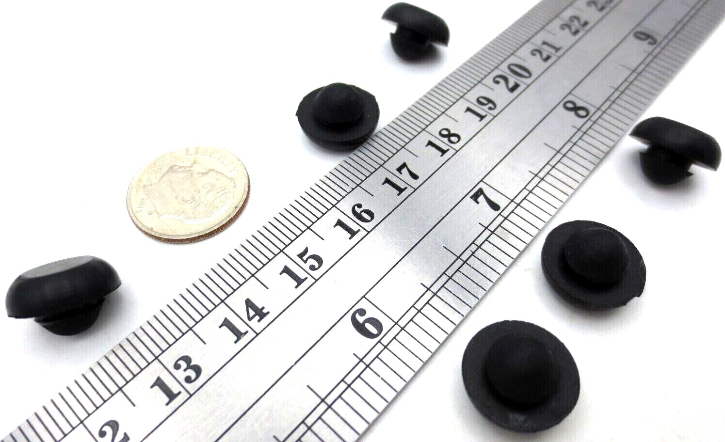 1/4" Hole Fit Rubber Grommet Bumper Push-In For 1/4" Hole 1/16" Panel - Durable!
