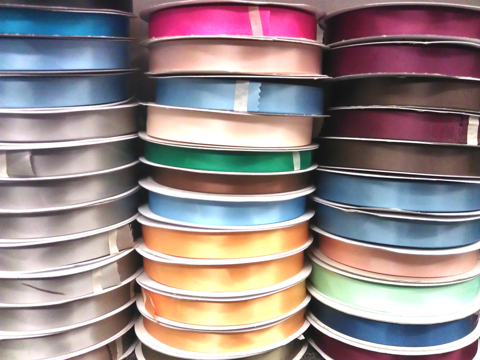 Satin Ribbon 50, 100 Yards Roll 1/4" 3/8" 5/8" 7/8" 1.5" 2" - 100% Polyester