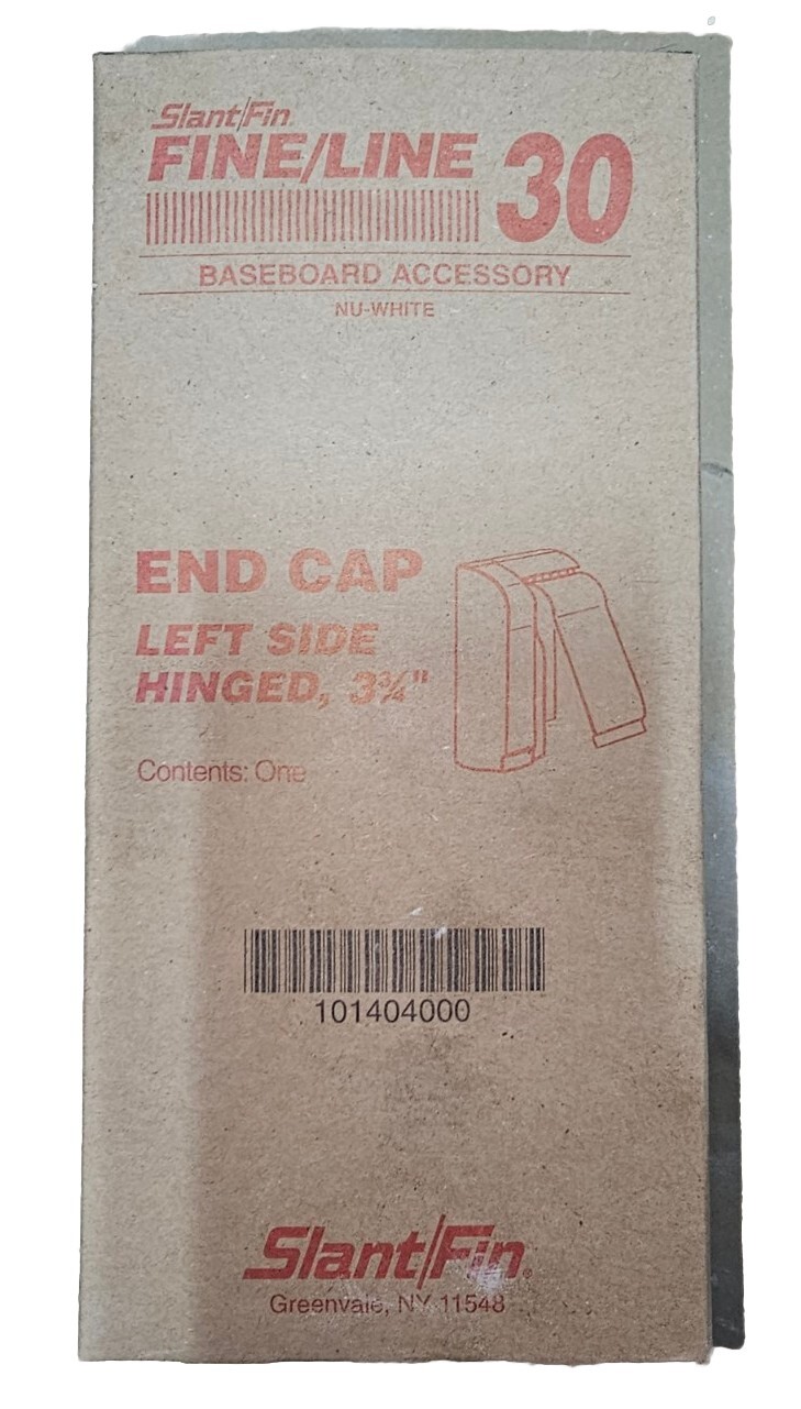 Fine/Line 30 3-3/4 In. Left-Hand End Cap for Baseboard Heaters in Nu White