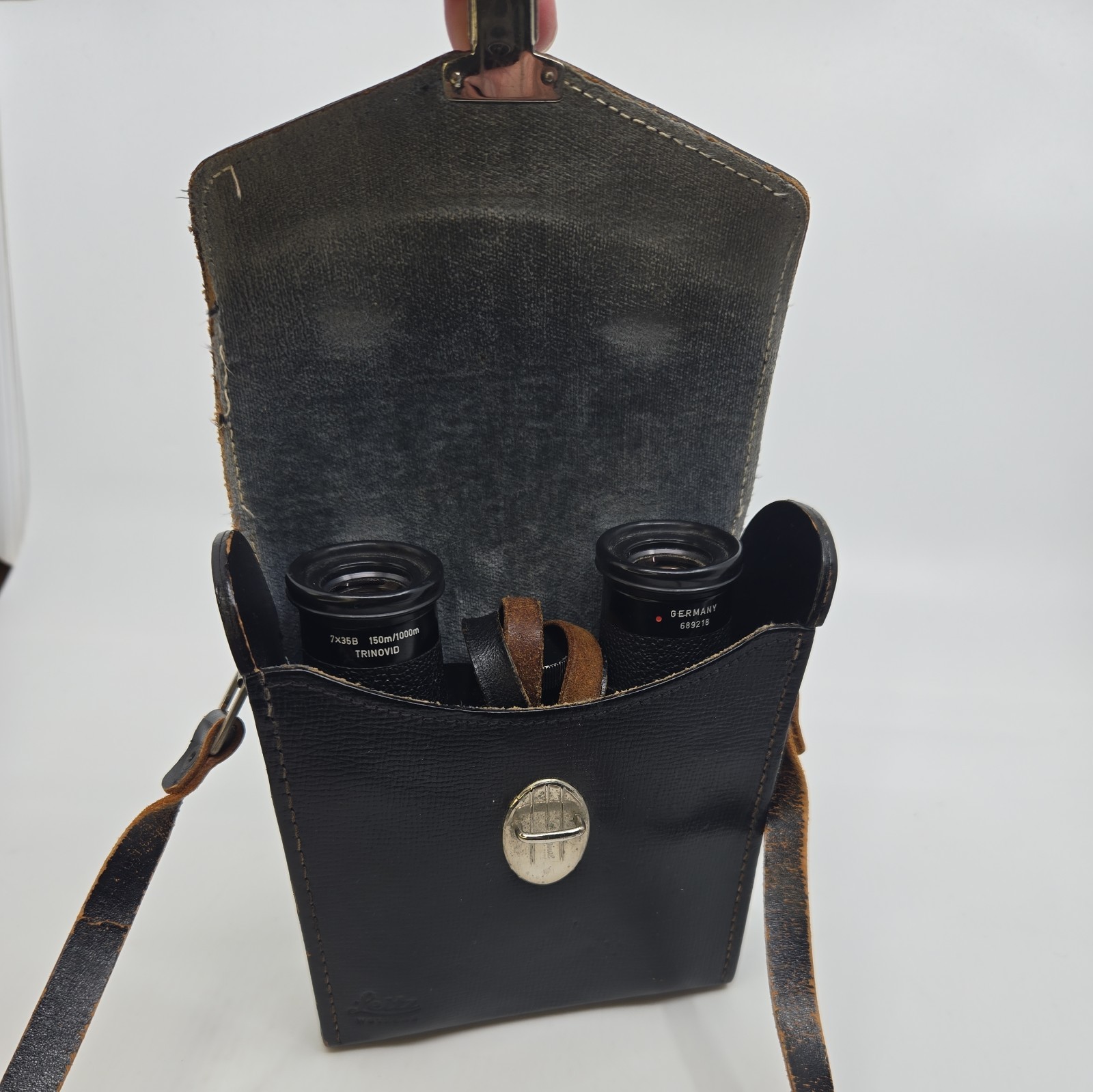 Leitz Wetzlar Binoculars Trinovid Germany 7x35B 150m/1000m W/ Case Clear lens