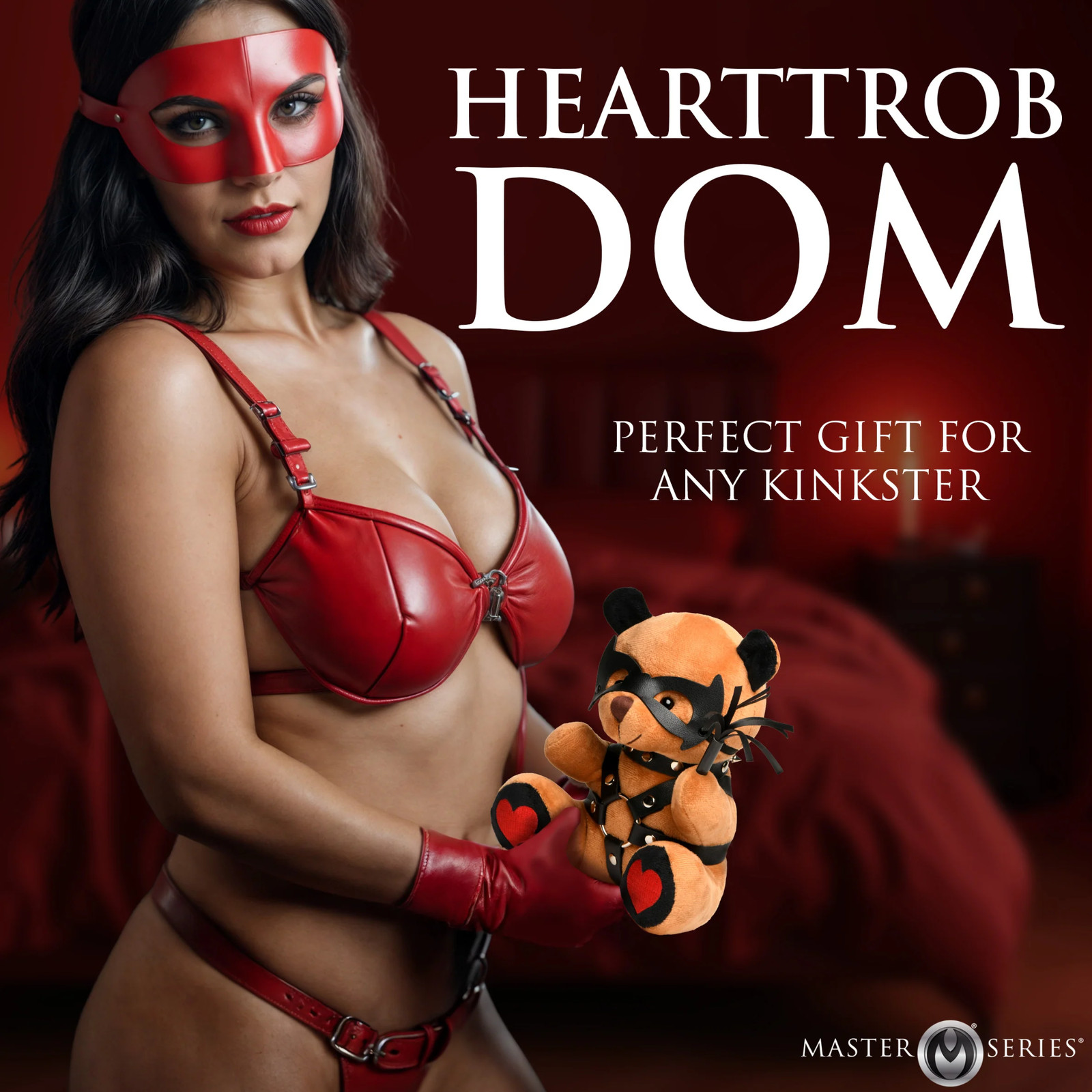 Bachelorette Dom Teddy Soft Plush Bear Naughty Fun Gag Gift Novelty Item