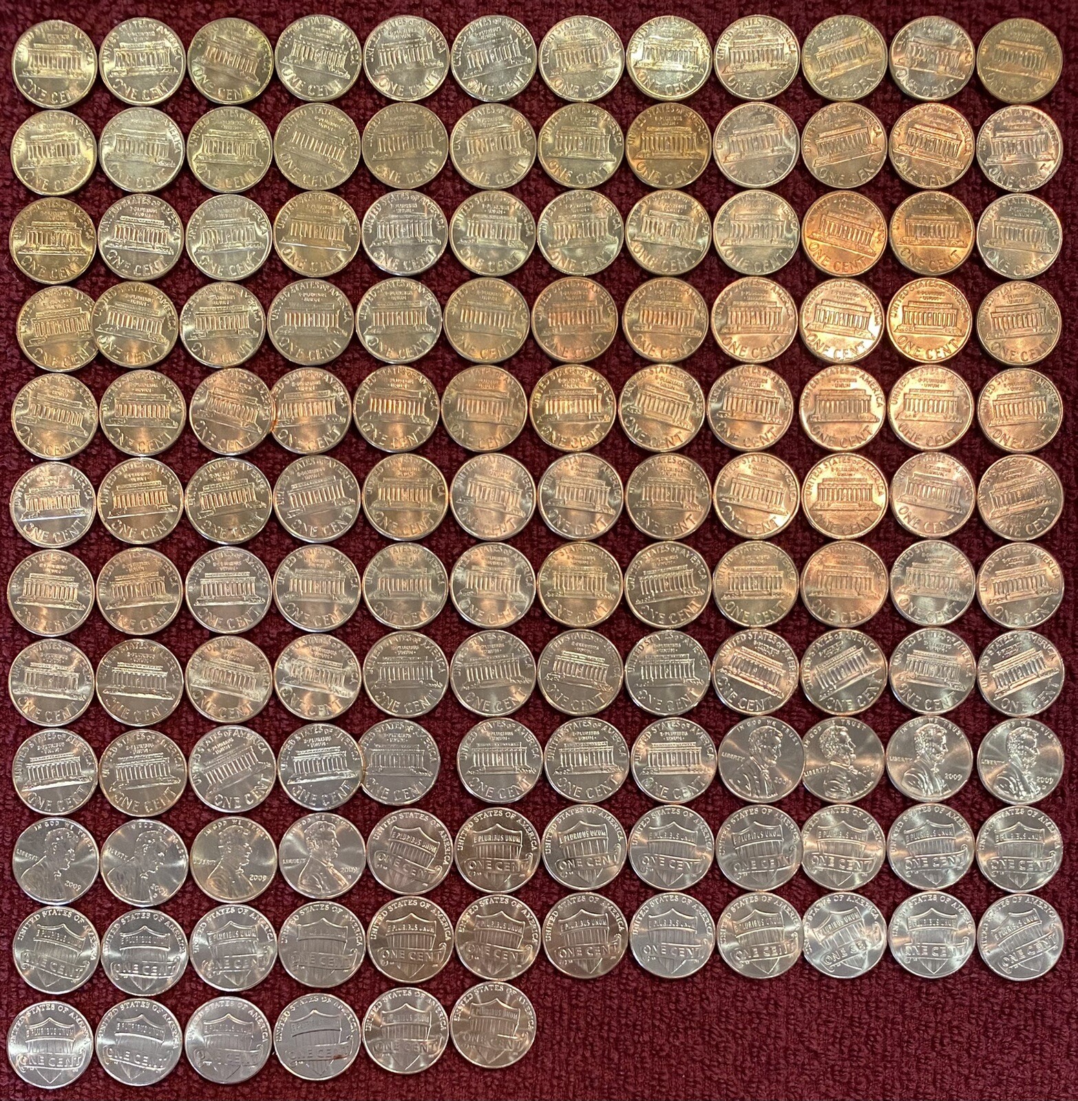 UPGRADED Lincoln MEM/SHIE Cents BU - Complete Set Of 142 Coins-1959 - 2024 P/D/S