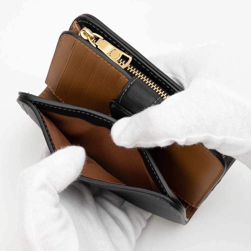 COACH Tabby Medium Wallet Leather Black CA193 outlet New With Box