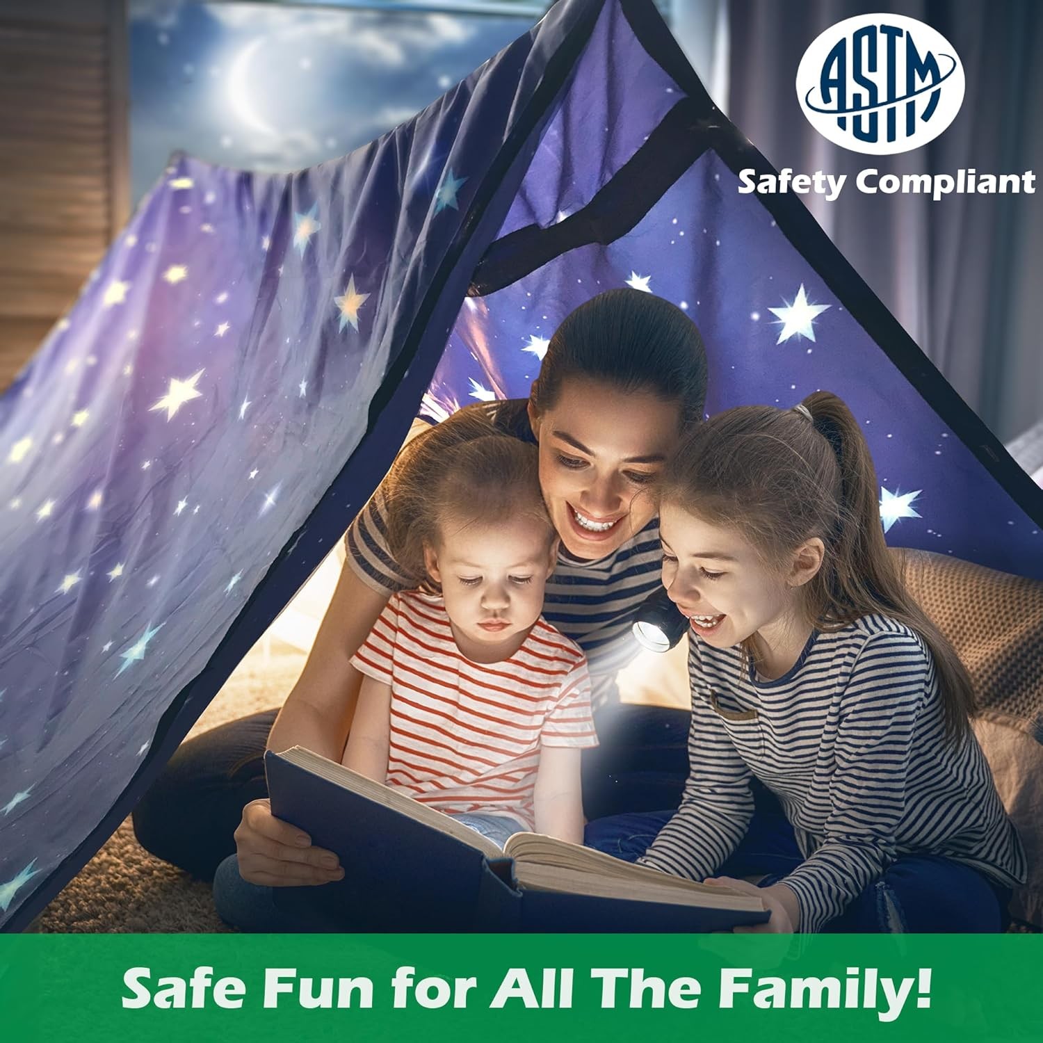 Blanket Fort Building Kit for Kids 4-8 8-12+ - Make a Portable Playhouse, Pla...