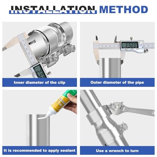 Stainless Steel Exhaust Adapter 2.0” to 2.5”, 2.0” ID to 2.5” ID 2" - 2.5"