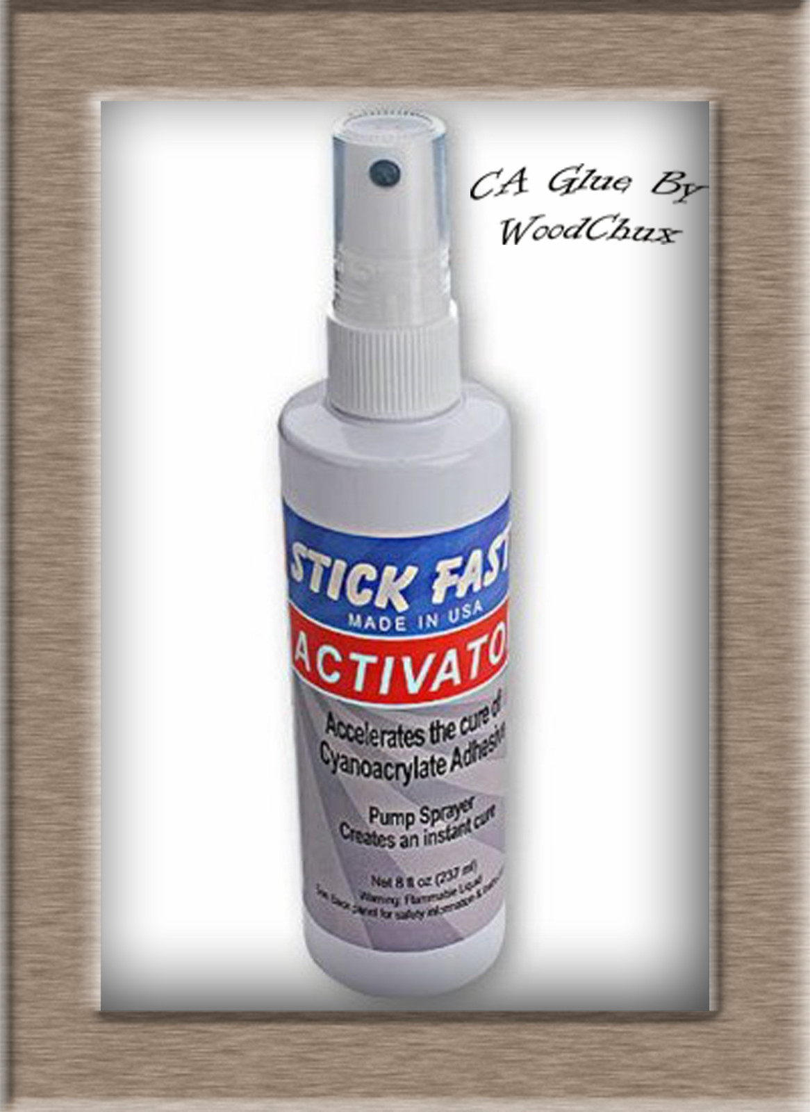 Stick Fast CA Glue Activator Accelerator 2 or 8 oz Pump Fast Shipping