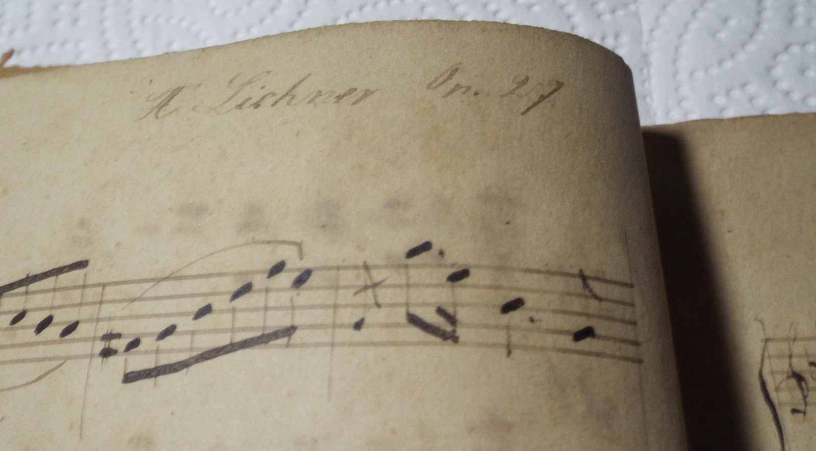 ANTIQUE 1800s HANDWRITTEN SHEET MUSIC WITH SIGNATURES GERMAN COMPOSERS READ!!!!