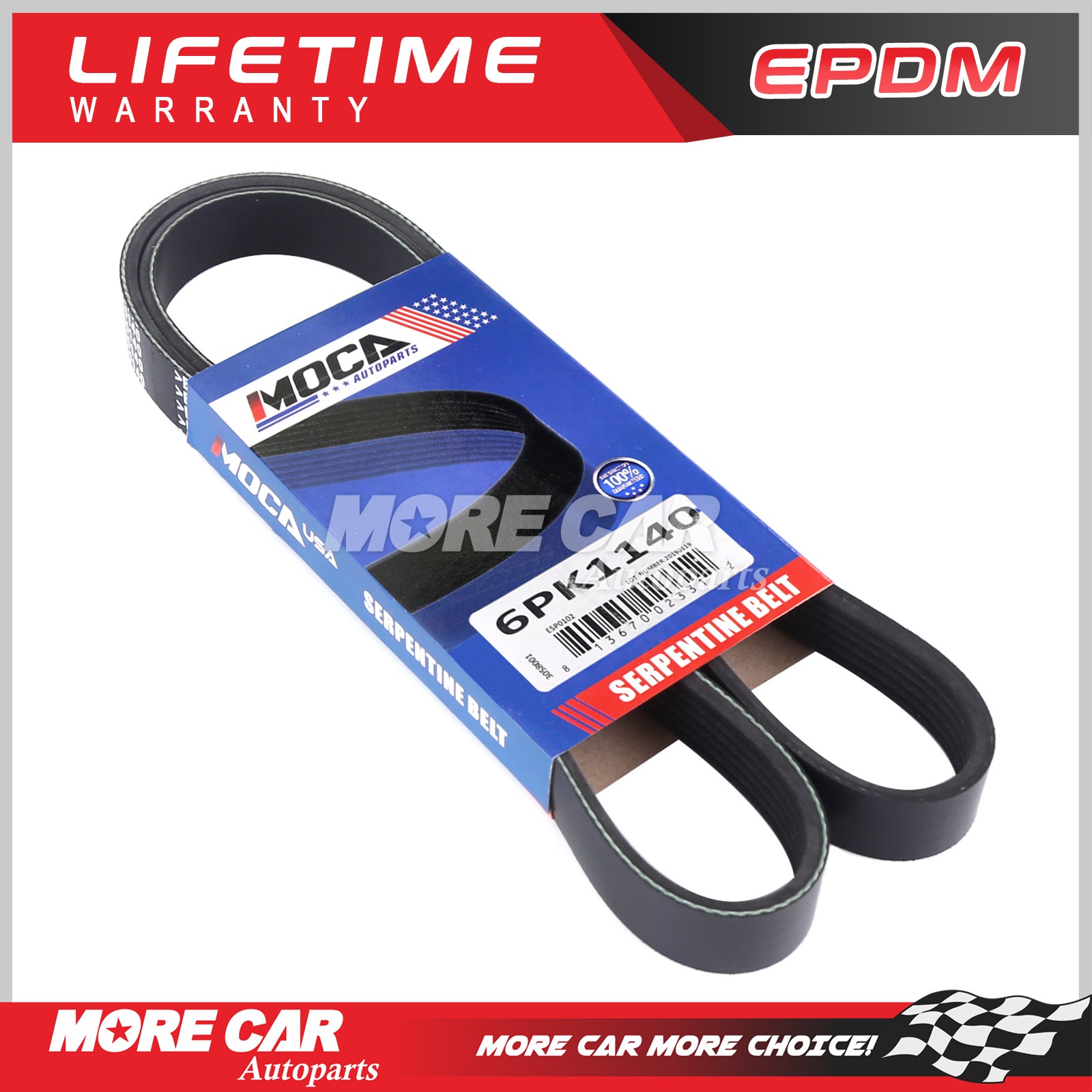 Serpentine Belt for Ford Edge Explorer Lincoln MKS Mazda CX-9 3.5L 3.7L 6PK1140