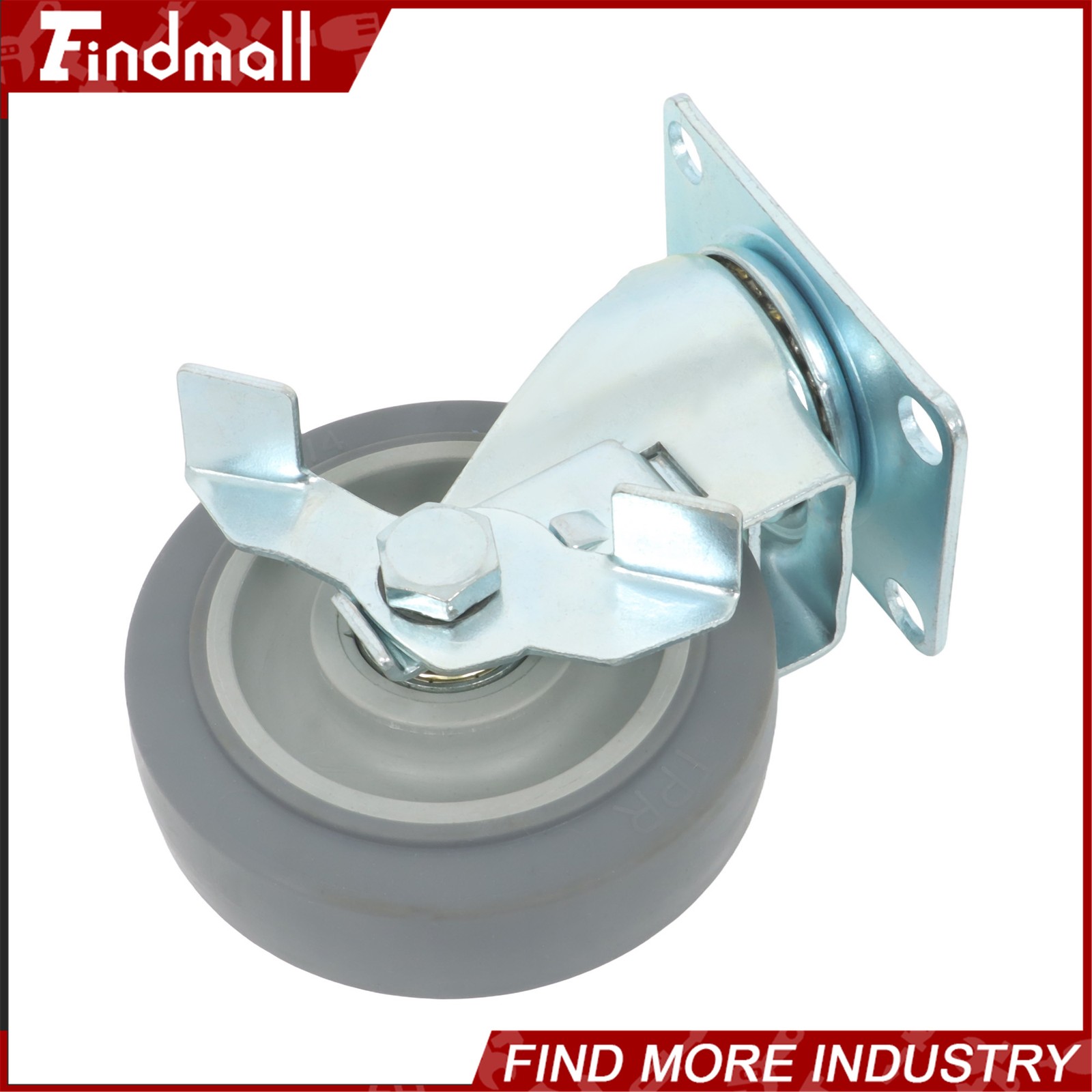Findmall 4 Pcs 4" Swivel Caster Wheels (Two Straight, Two Diagonal Belt Brakes)
