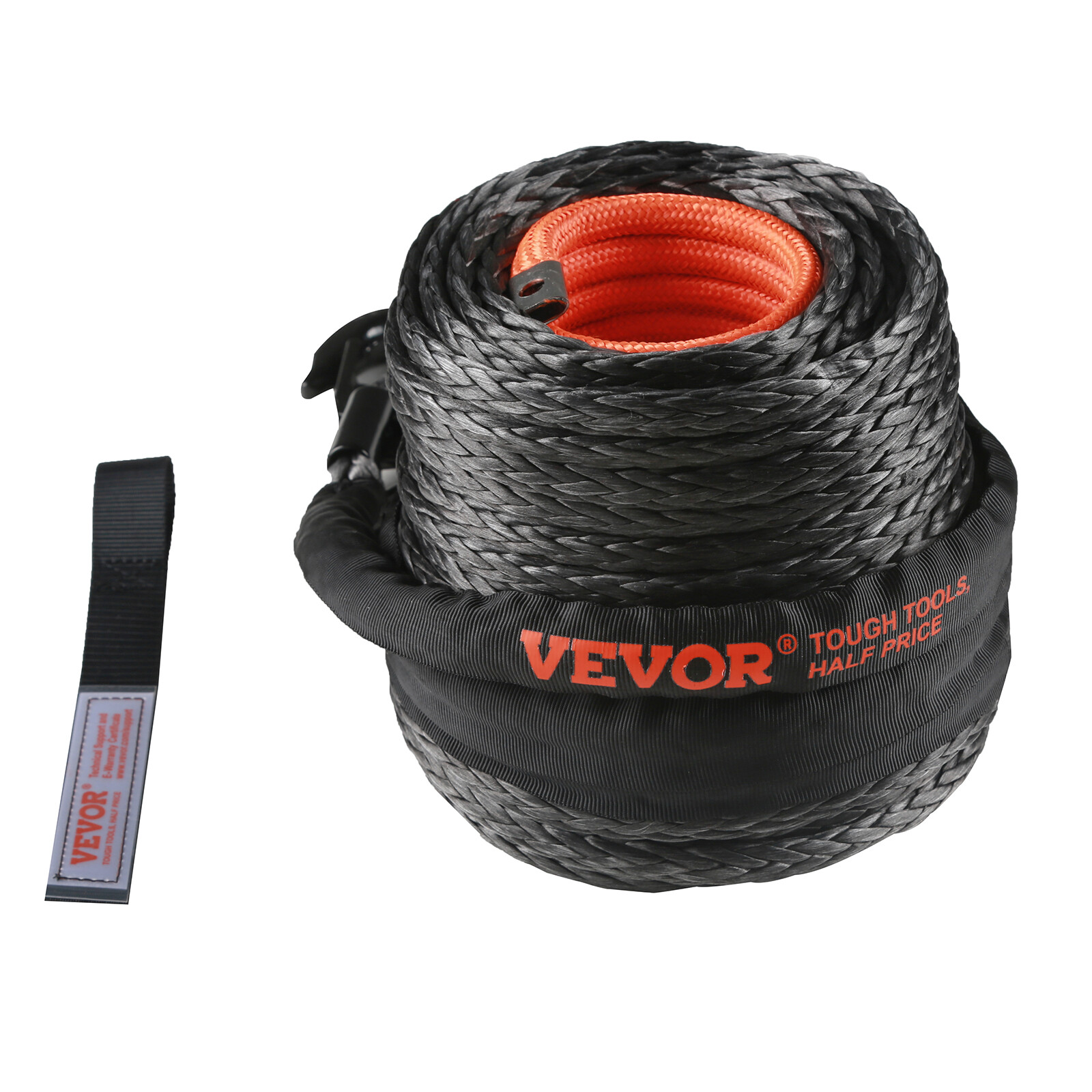 VEVOR Synthetic Winch Rope Winch Line Cable 1/2" x 92' 32000 lbs for SUV Truck