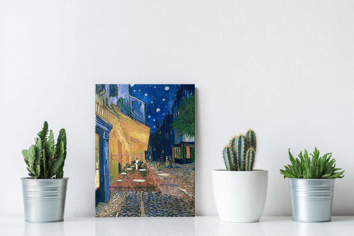 Van Gogh Painting Repro Canvas Print Wall Art Home Decor Cafe Terrace Pictures
