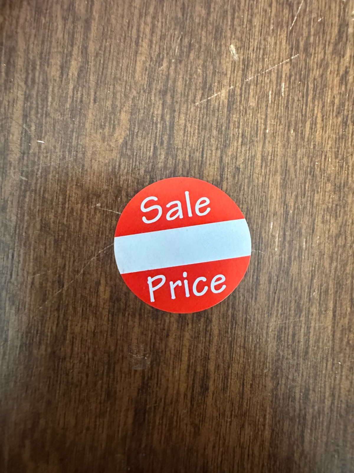 500 Pcs 1 inchRetail Yard Sale Price Red And White Round Sticker Roll Price Tag