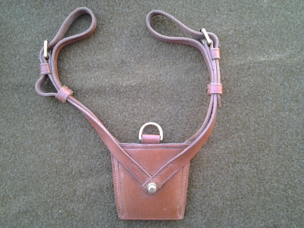 Complete British Sam Browne Belt and Webley Leather Holster Set