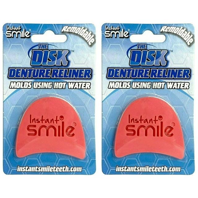 Instant Smile - The Disk Denture Reliner - Forms Using Hot Water - 2 Pack