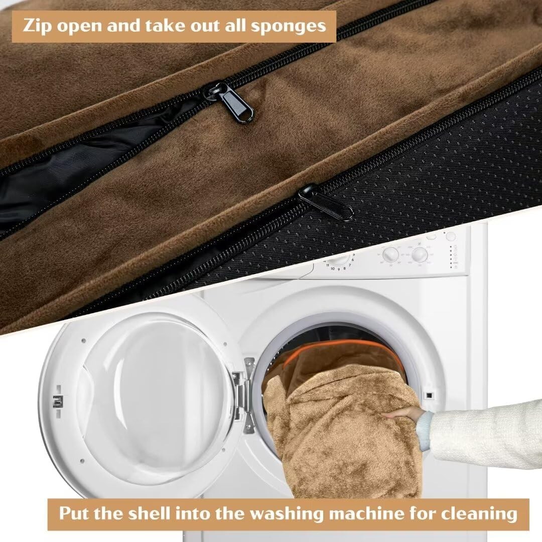 Orthopedic Dog Bed XL Dogs 45x35 Inch Waterproof Foam Removable Bolster Washable