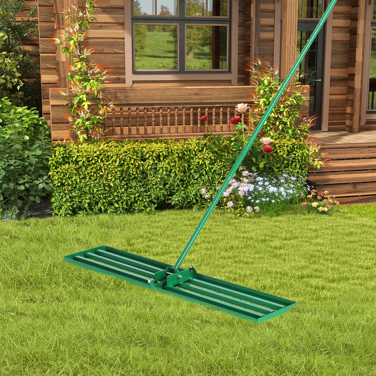 Lawn Leveling Rake - 48 Inch XL Lawn Care Yard, and Garden Leveler Rake