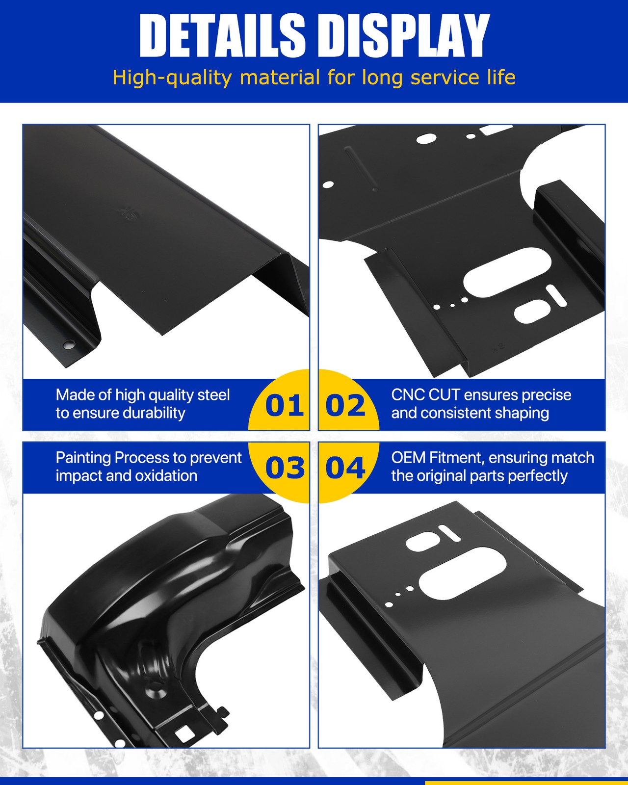 1999-2017 Ford Super Duty Crew Cab rocker panels and cab corners