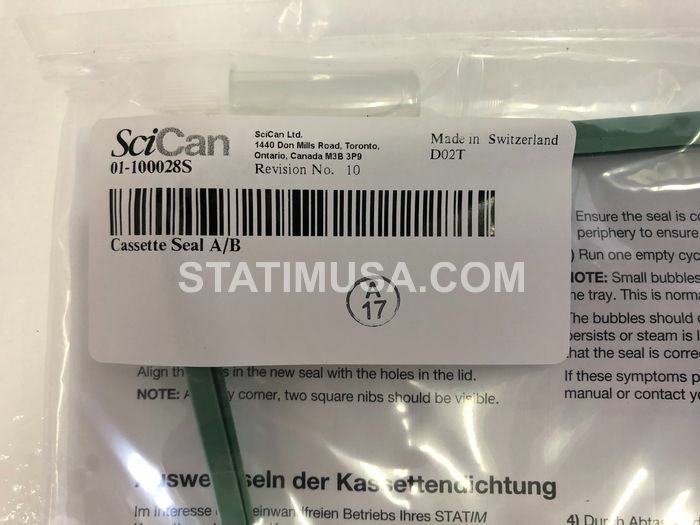 OEM Scican Statim 2000 cassette seal OEM# 01-100028S