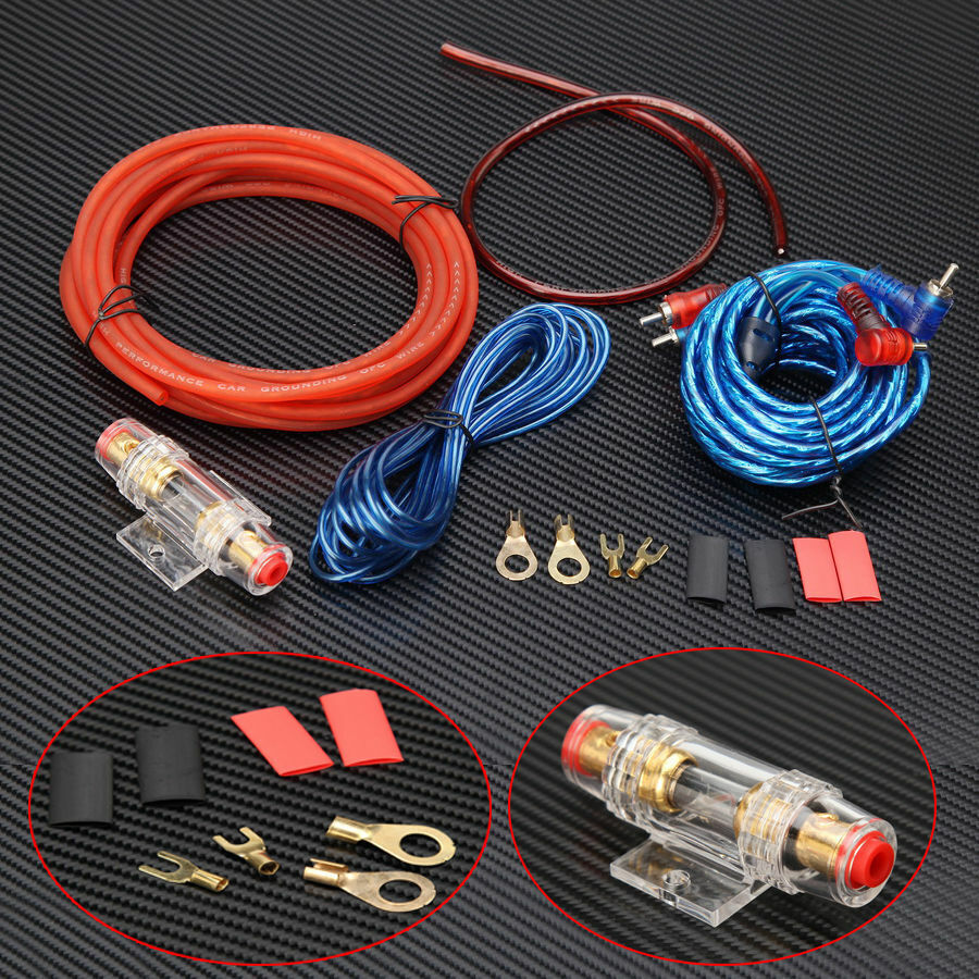 1500W Car Audio Cable Kit Amp Amplifier Install RCA Subwoofer Sub Wiring 8 Gauge