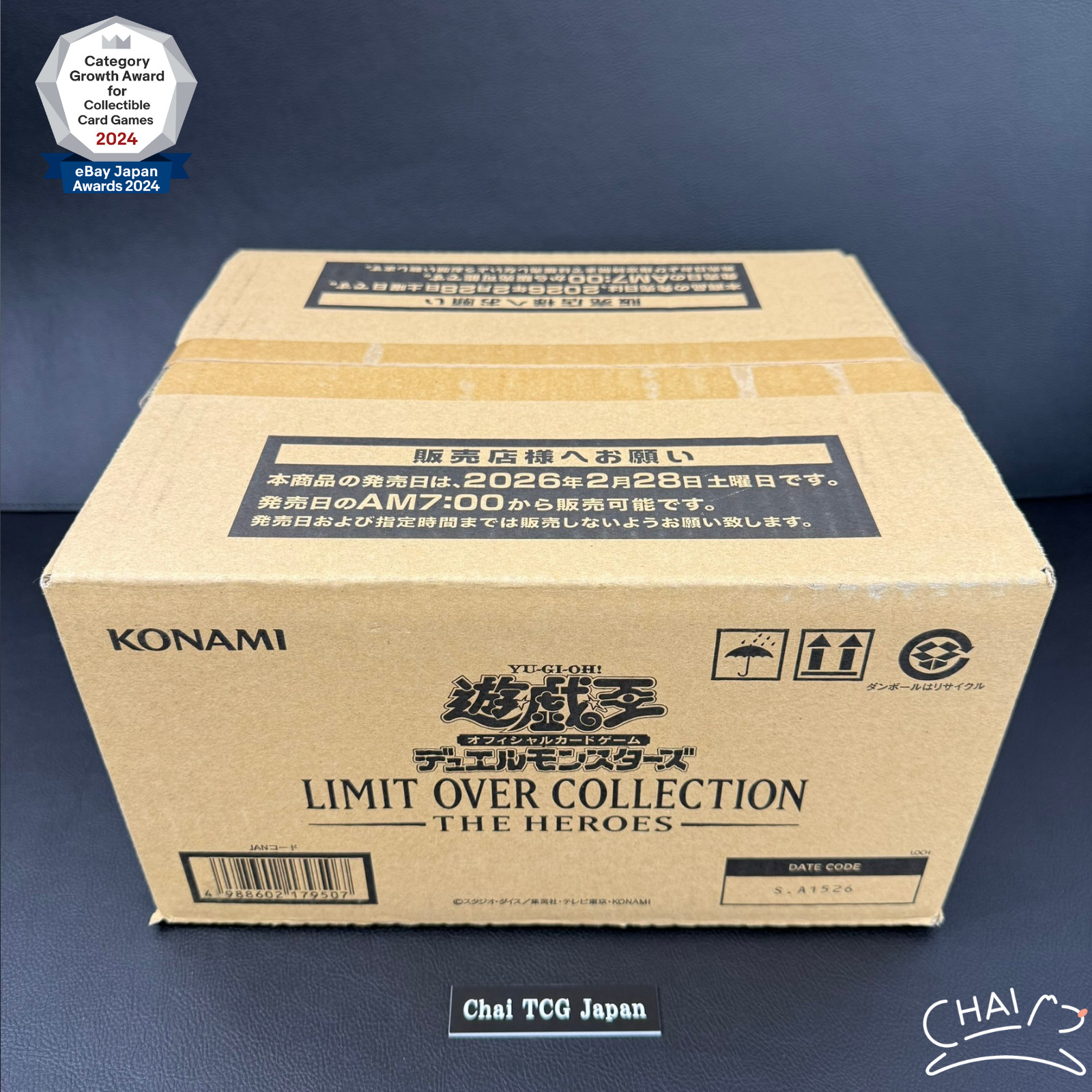 Yu-Gi-Oh! Limit Over Collection THE HEROES 1 Case 24 Box New Sealed Japanese