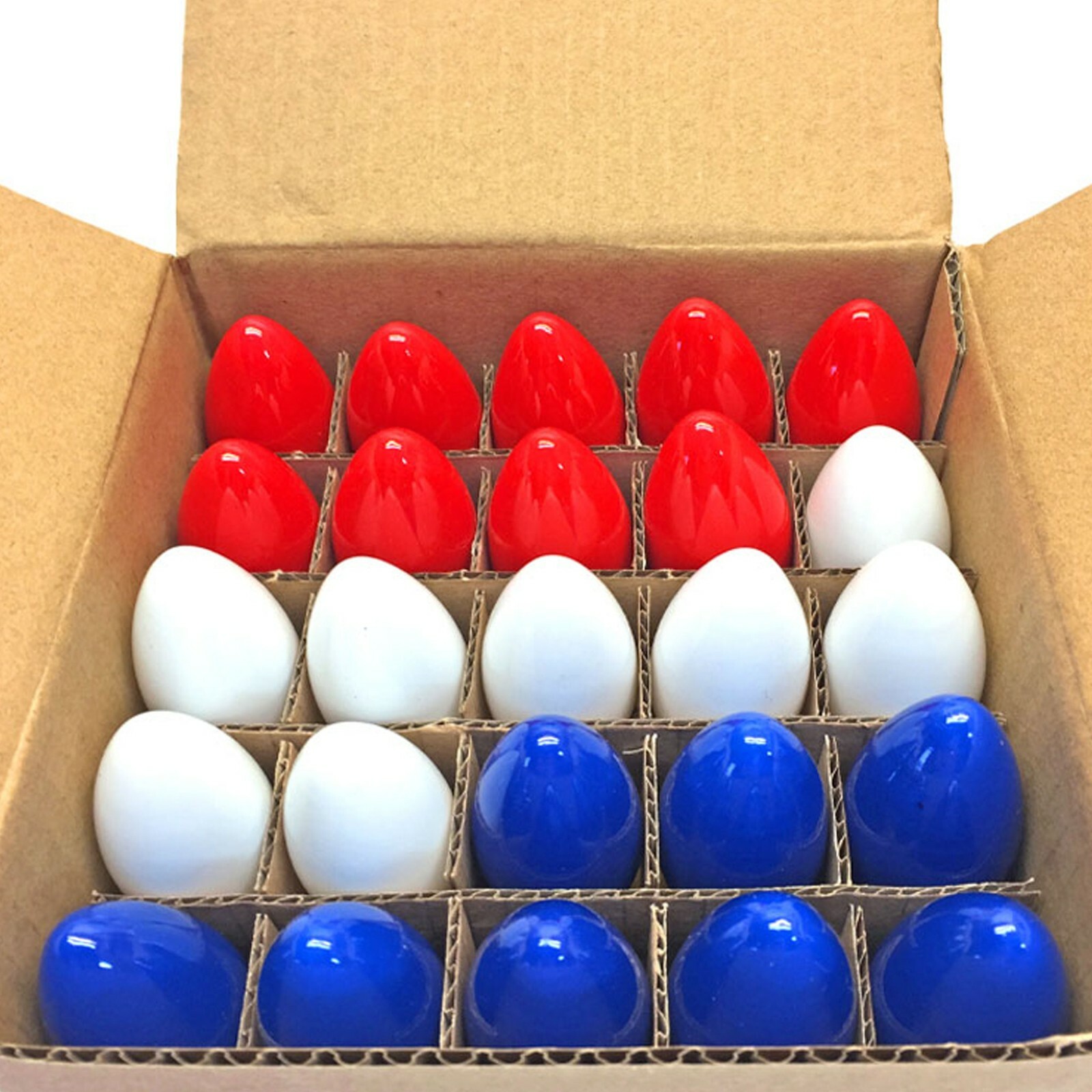 4th of July Outdoor Patio Lights Red White & Blue C7 Ceramic E12