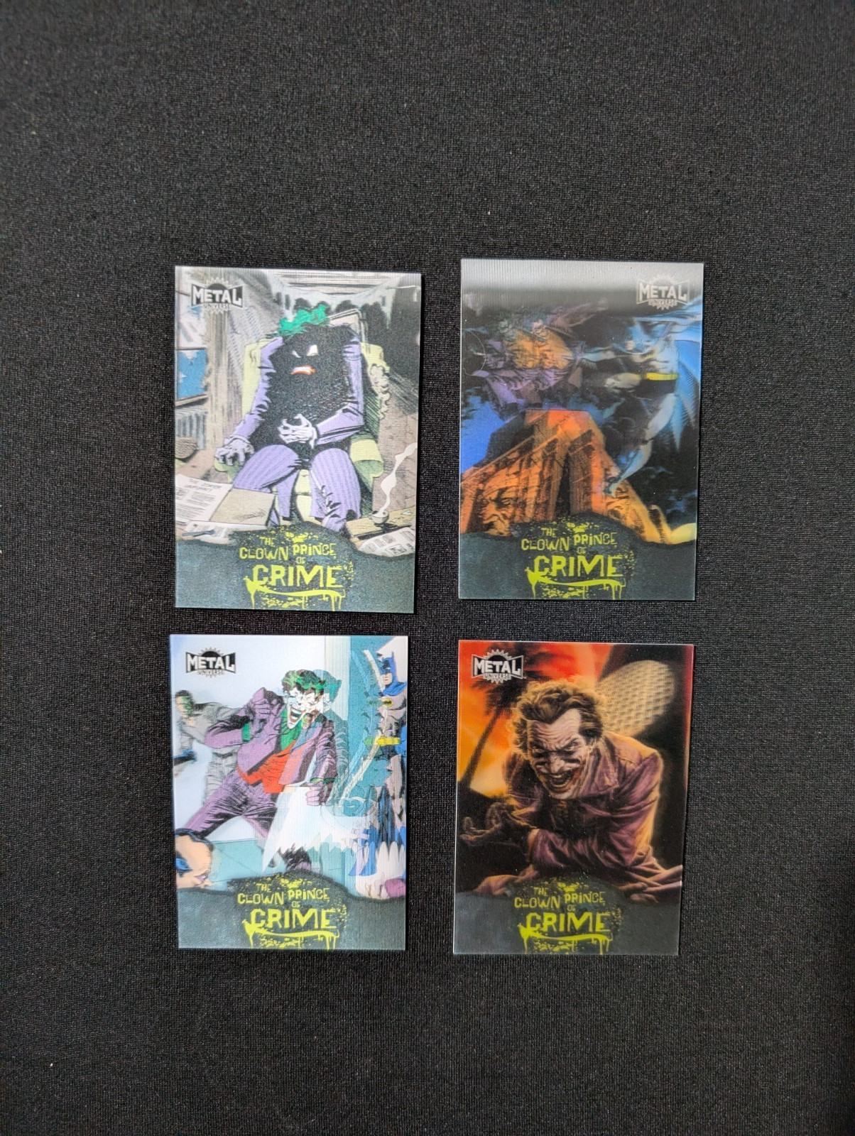 2025 Skybox Batman Metal Universe Joker Clown Prince 4 Card Lot CPC-9 13 16 23