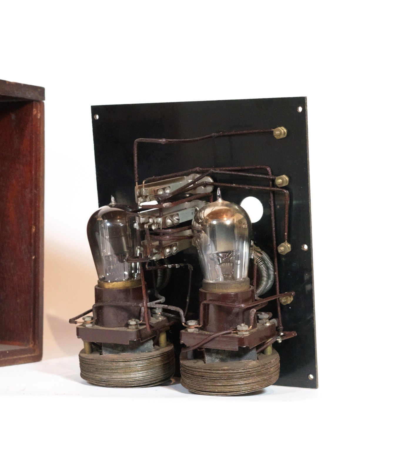 1922 Clapp Eastham HZ 2-Stage Radio Amplifier w/Brass Base Tipped Tubes * Works