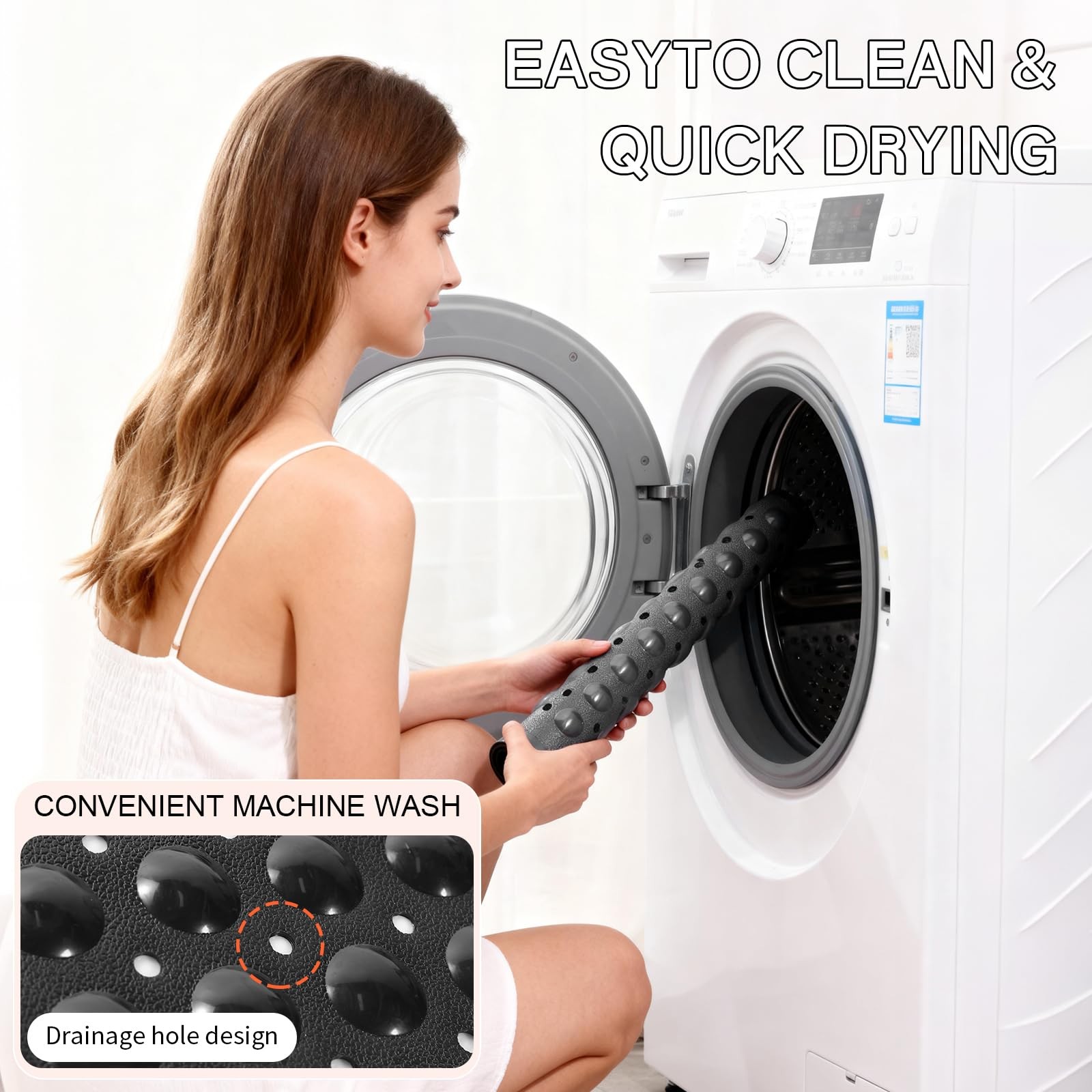 AntiSlip Bathtub Shower mat, 27.5×14.5（Approximately 70×37cm） inch Soft Overs...