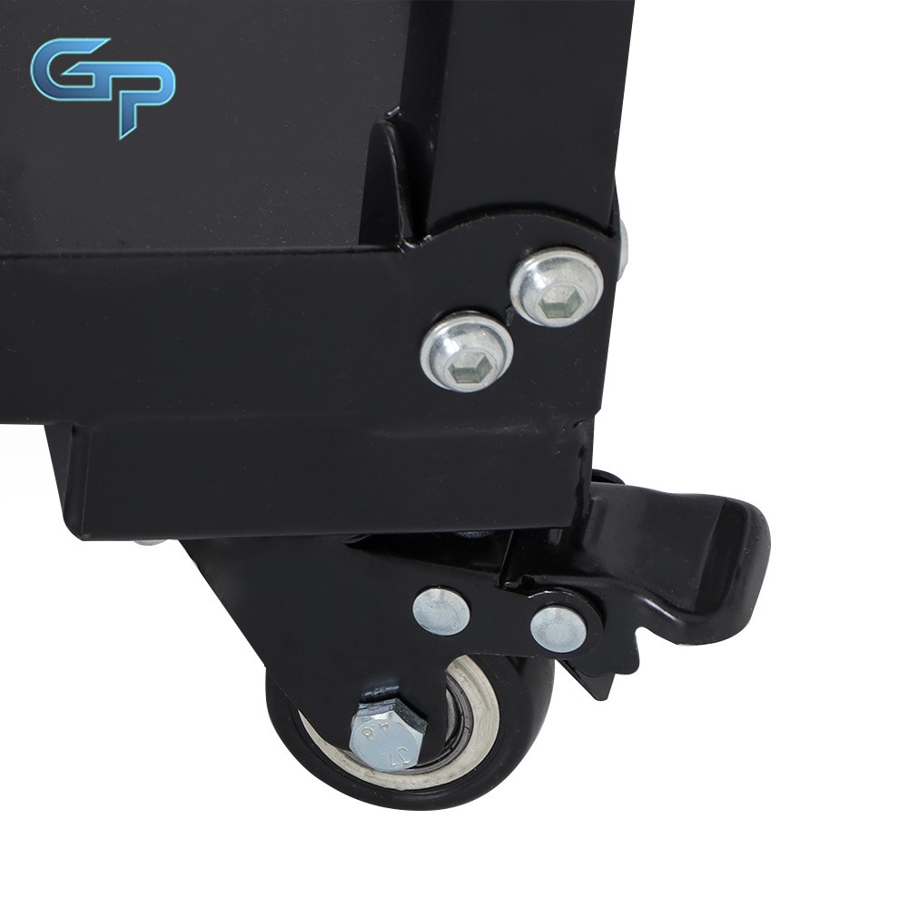 3 Shelves Aluminum AV Utility Cart With Keyboard Tray Height Adjustable Height