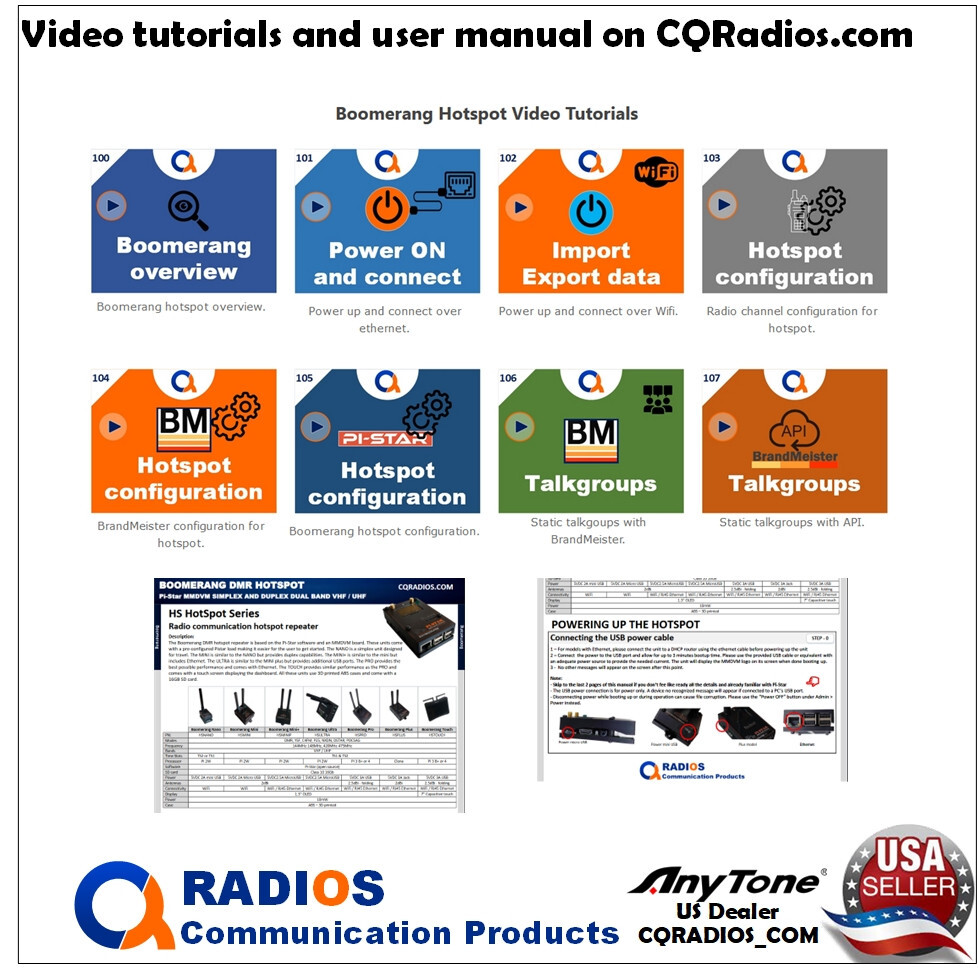 DMR Hotspot Duplex MMDVM TS1 & TS2 UHF Display Ethernet WIFI Boomerang HSPRO