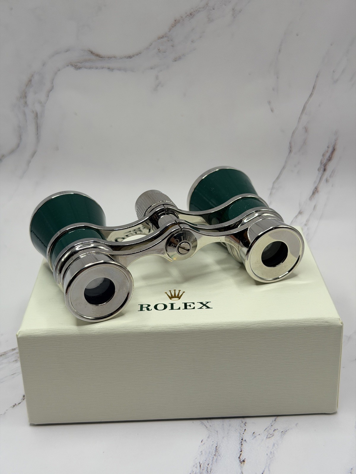Rolex Green Lacquer Engraved Binoculars AD VIP Gift