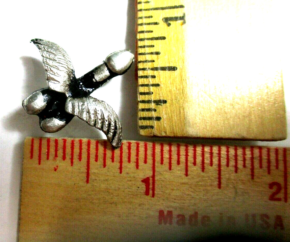 Flying Penis pin vintage dick collectible old biker vest pinback "Winged Wonder"