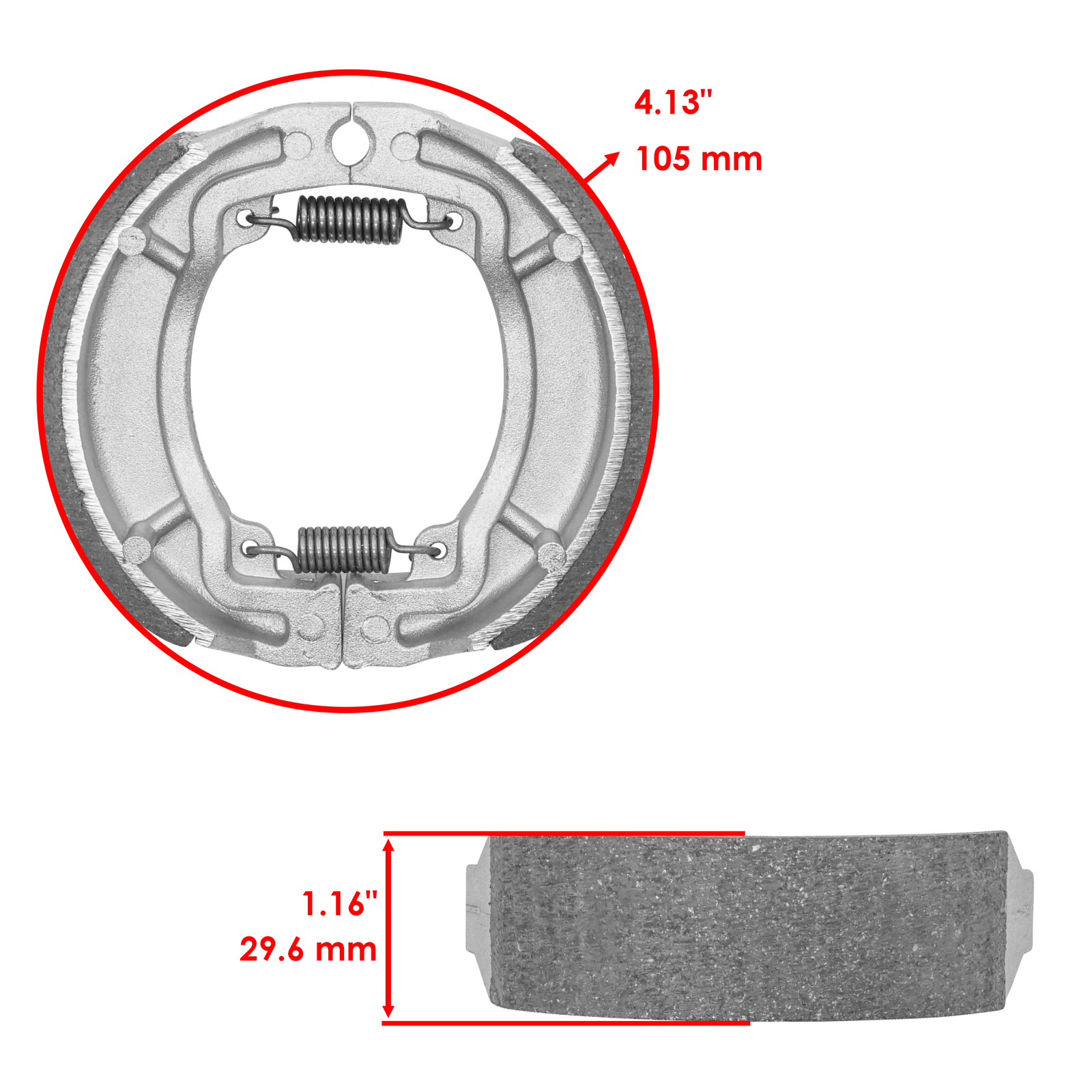 Rear Brake Shoes for Kawasaki Km100 1976 1977 1978 1979 1980 1981