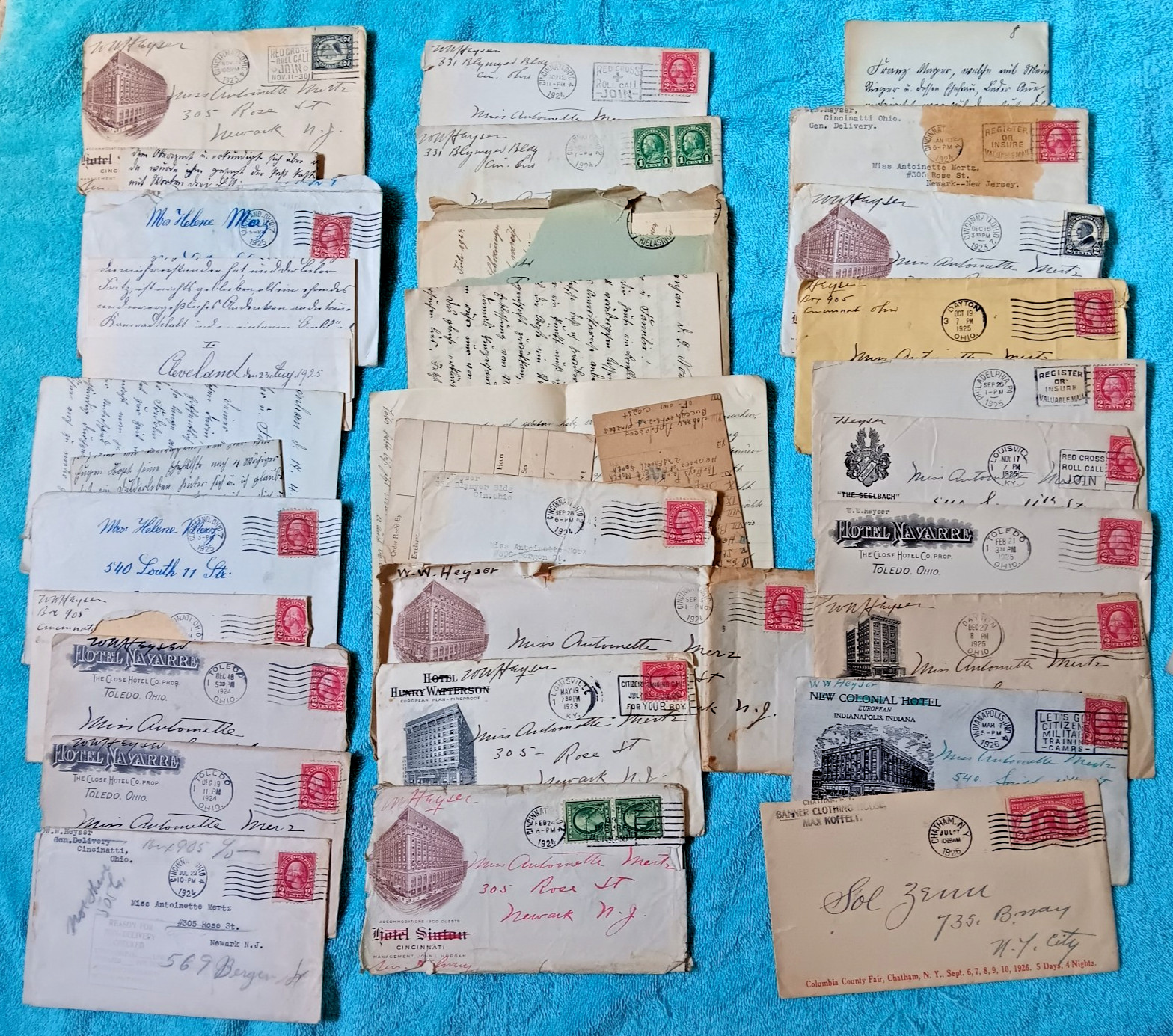 1910 to 1930's letter's from and to Nazi supporter stock #799