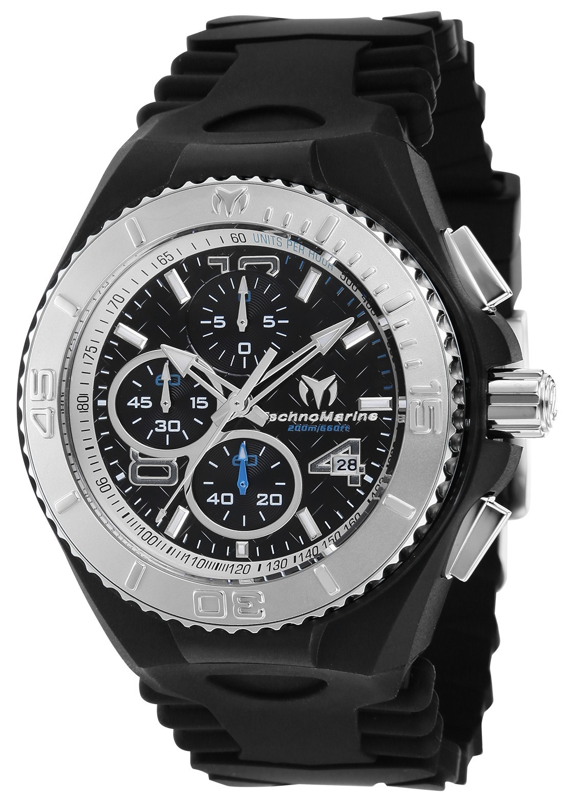 Technomarine TM-115110 Men's Cruise JellyFish Black Retro Strap 46mm Watch