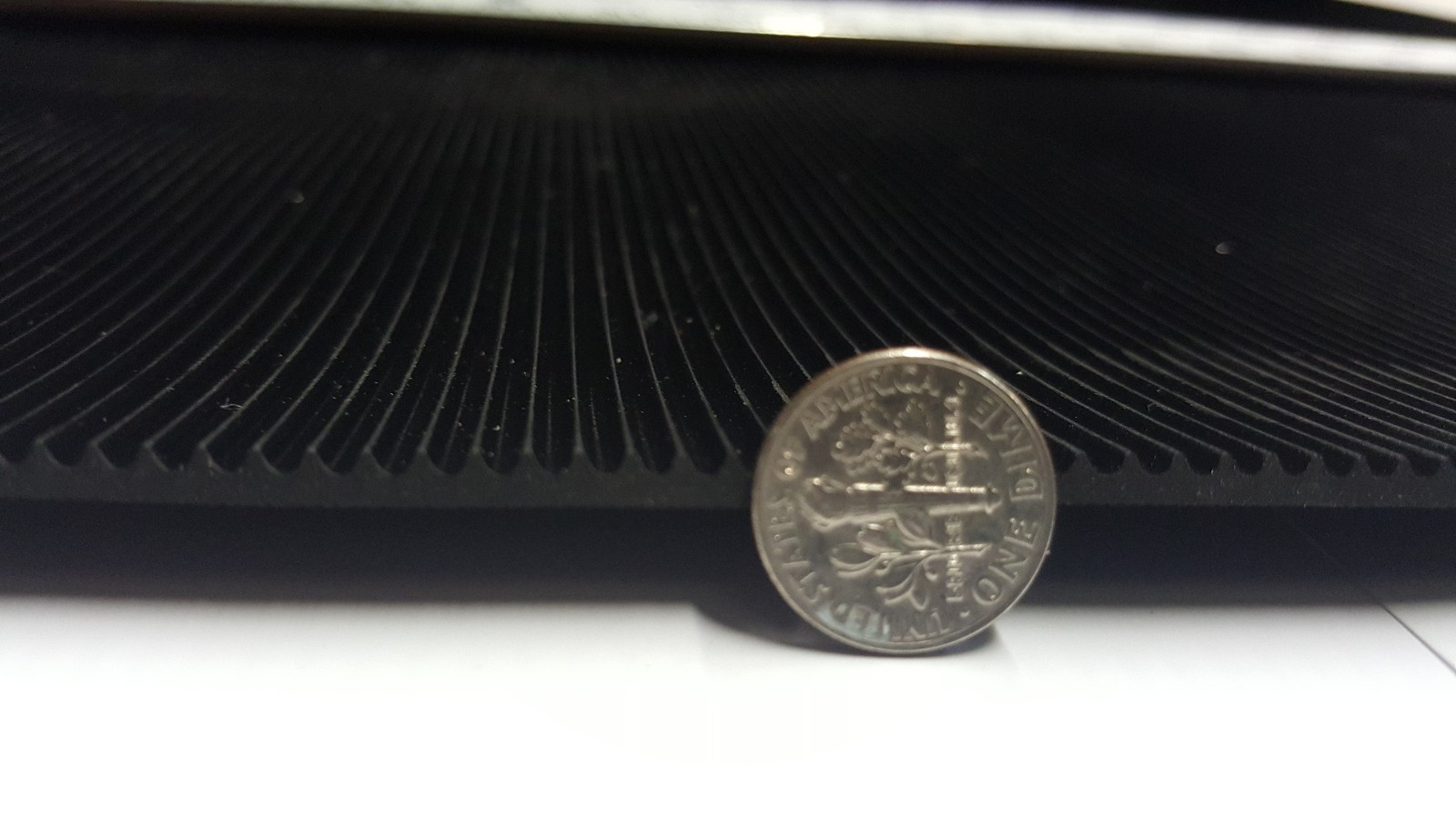 Rib Rubber Matting Black 48-inch Wide x 12-inch Long, New