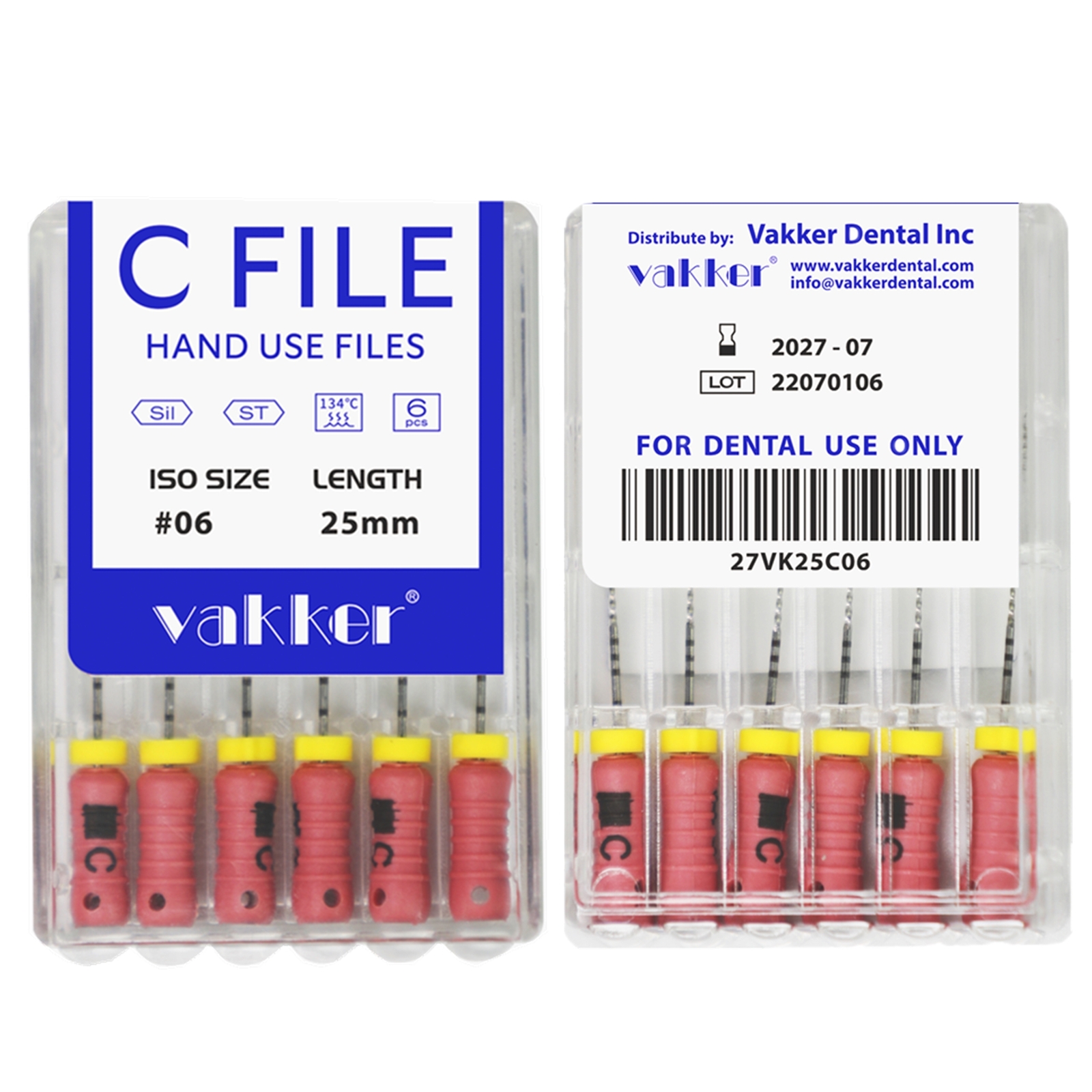 Dental Rotary Endodontic C-Files Stainless Steel C Files for Root Canal #8-15