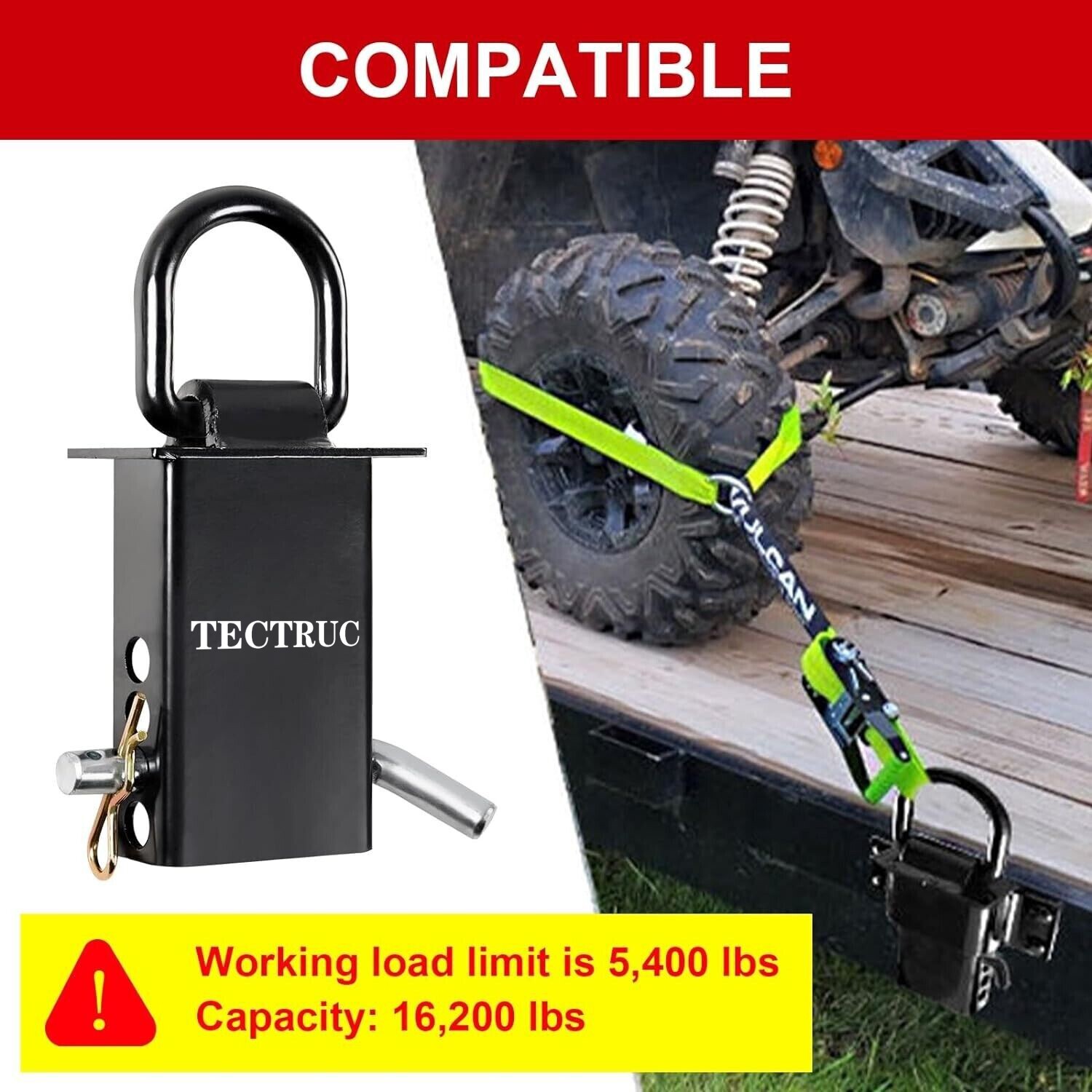 8 Pack Stake Pocket D Ring Heavy Duty Adjustable Trailer Stake Pocket,Black