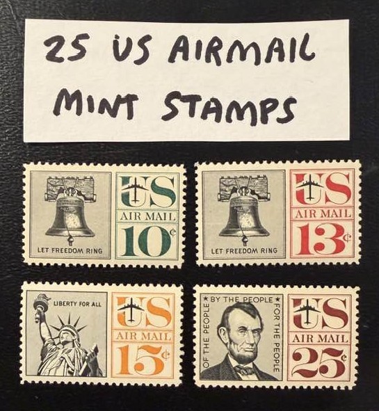 25 USA MINT AIRMAIL STAMP COLLECTION. Great history !! (Lot 288)