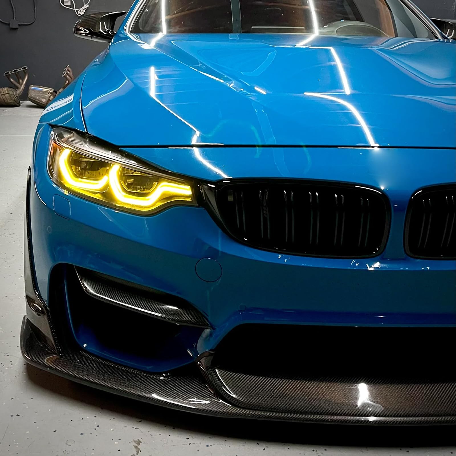 5PCS LPT Style Front Bumper Lip for BMW F80 M3 F82 Front Bumper Spoiler Splitter