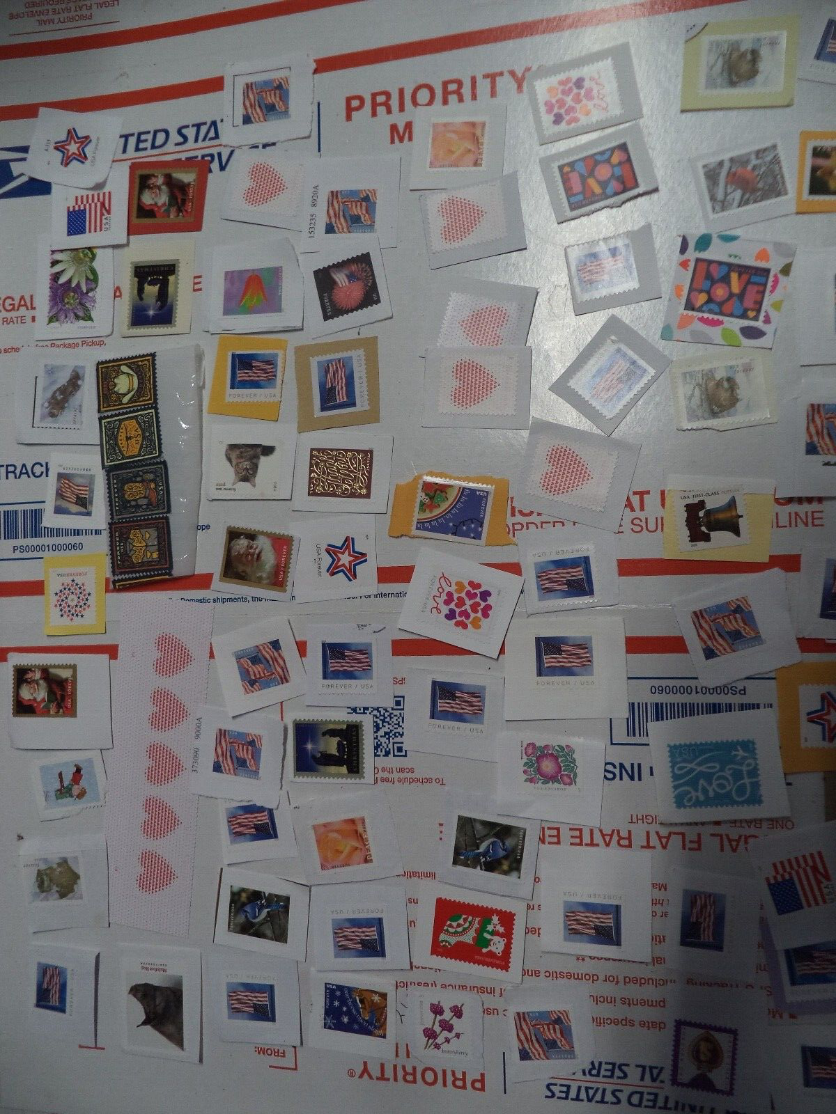 100 GENUINE FOREVER $73 US POSTAGE STAMPS NOT USED AS INTENDED PURPOSE ON PAPER