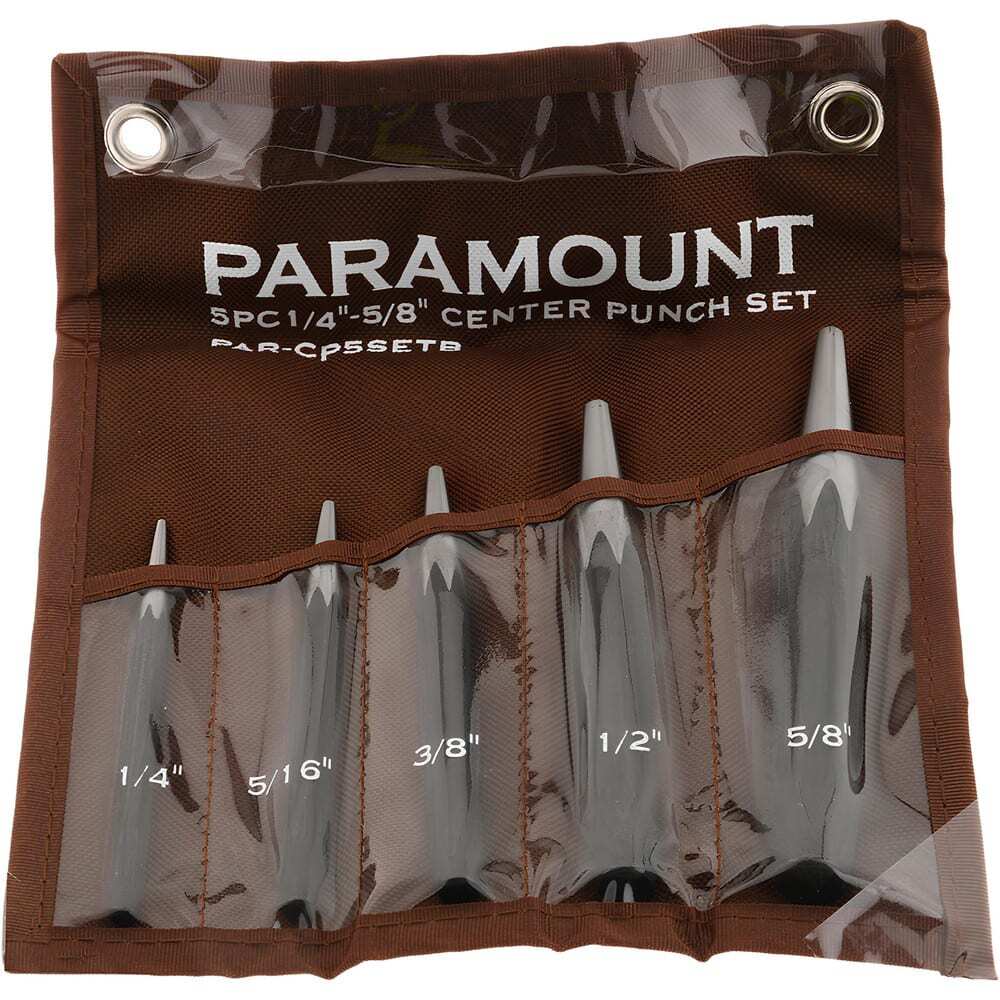 Paramount 5 Piece, 3/32 to 1/4", Center Punch Set Comes in Canvas Roll