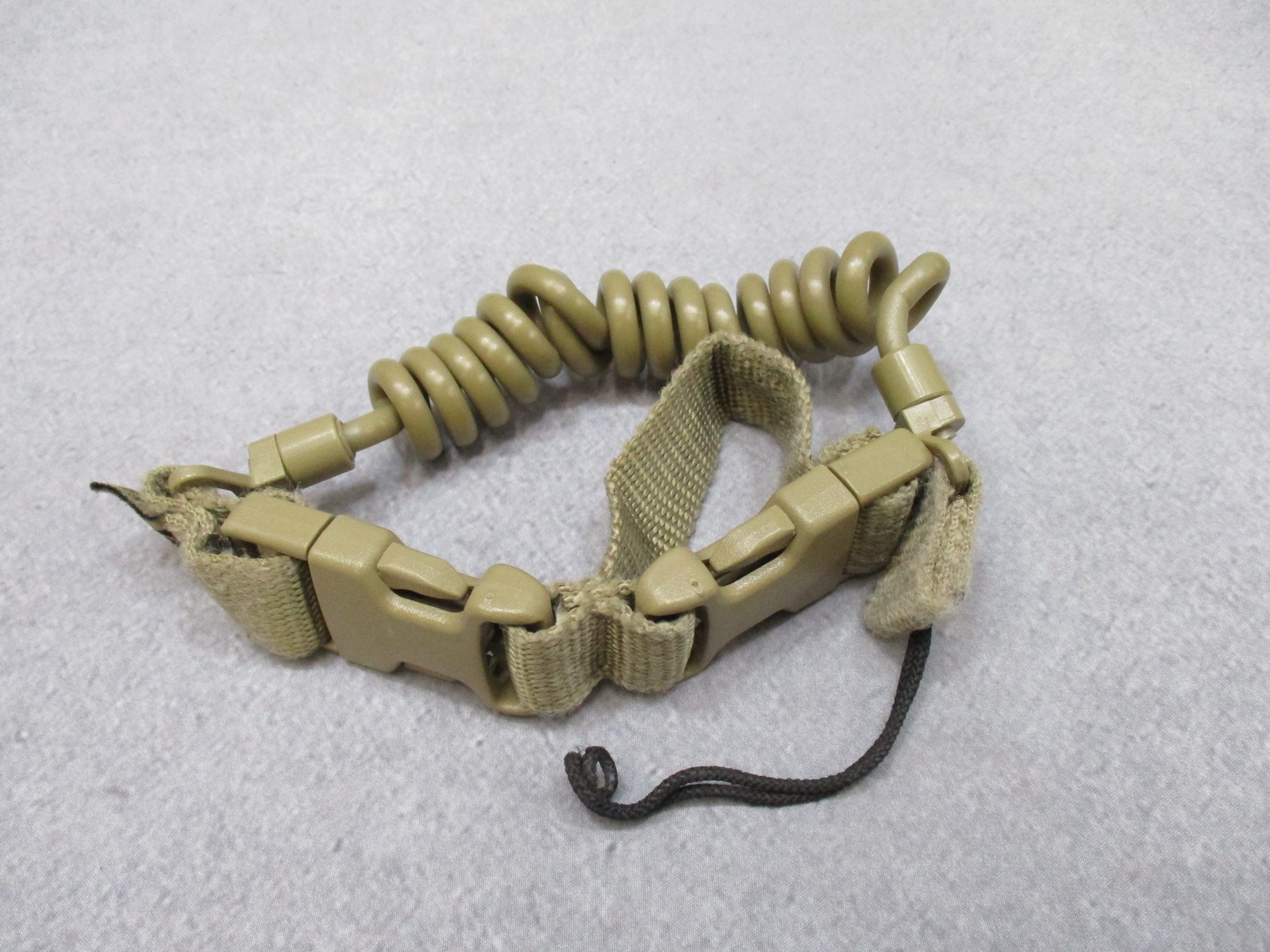 Gem-Tech Pistol Lanyard Dummy Cord Tactical Duty Gear Coiled Tan